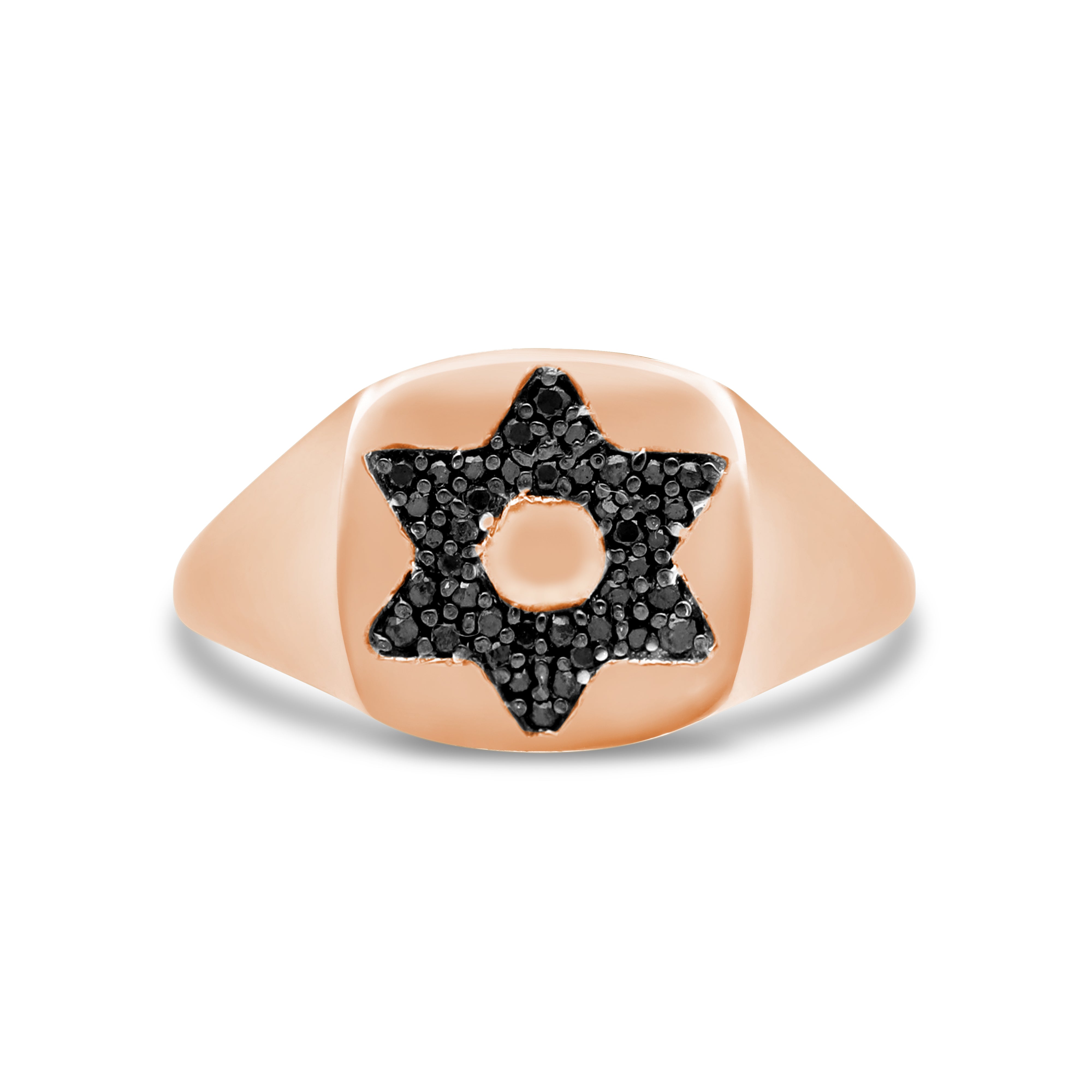 The Black Diamond Mazel Signet Pinky Ring
