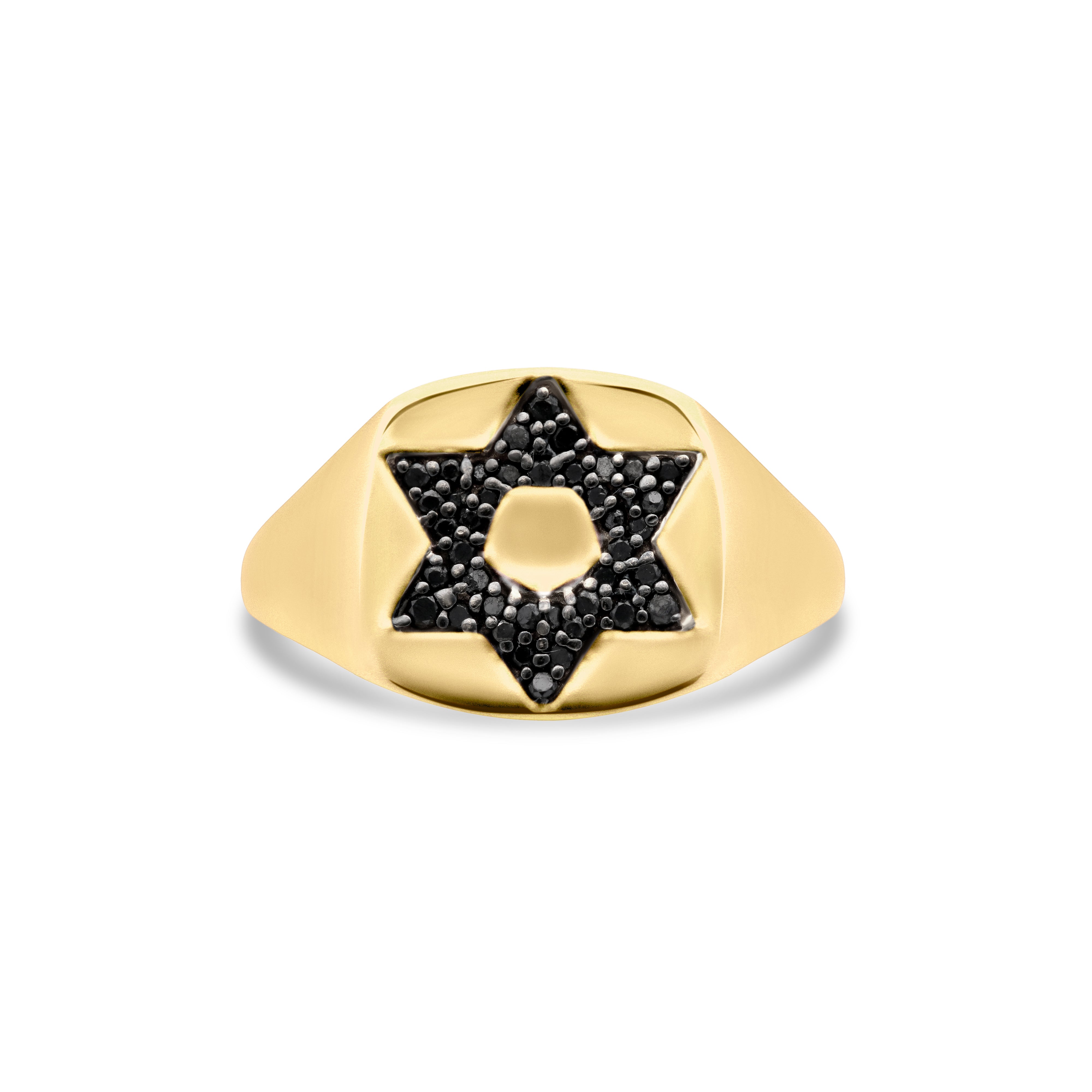 The Black Diamond Mazel Signet Pinky Ring