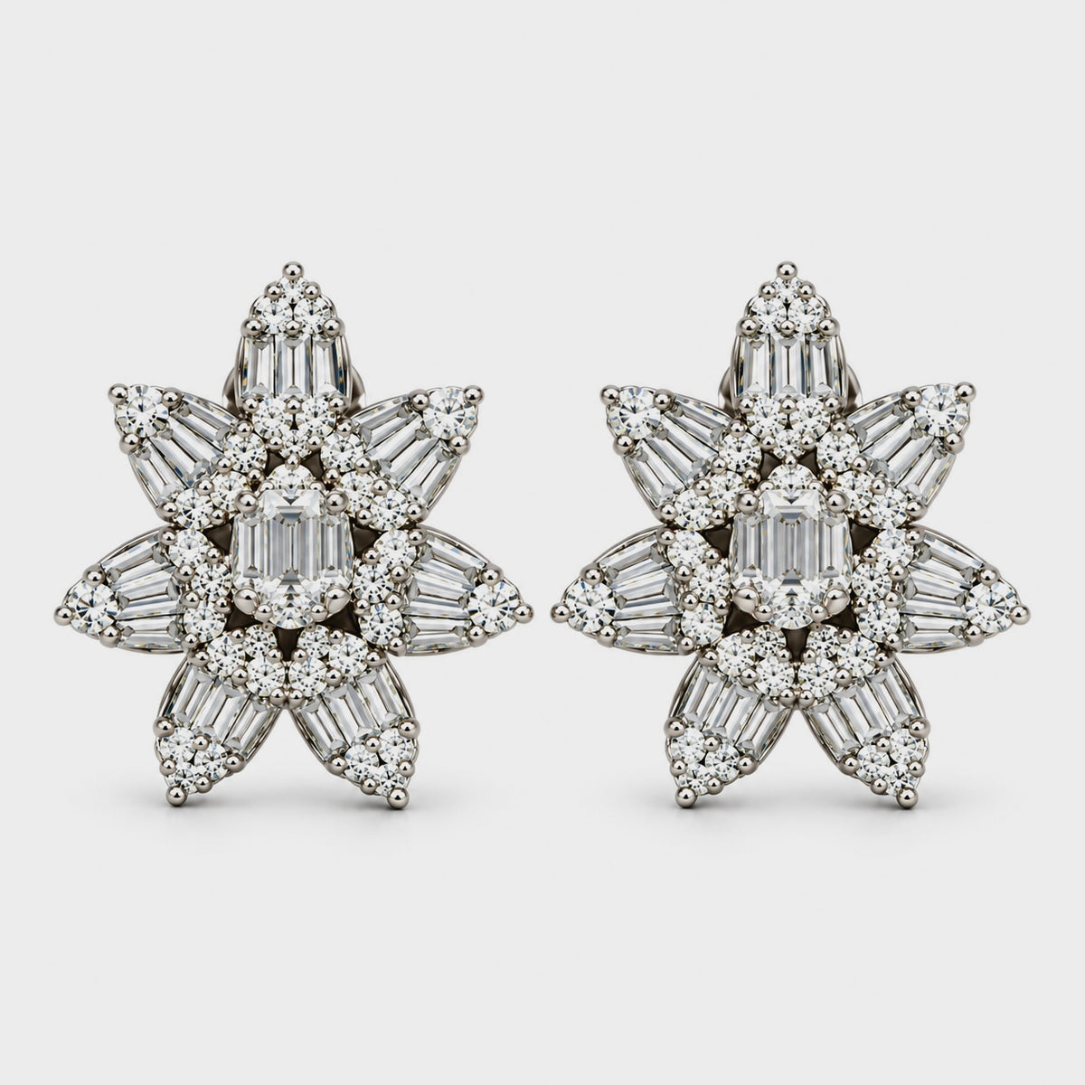 The Snowflake Cluster Earrings