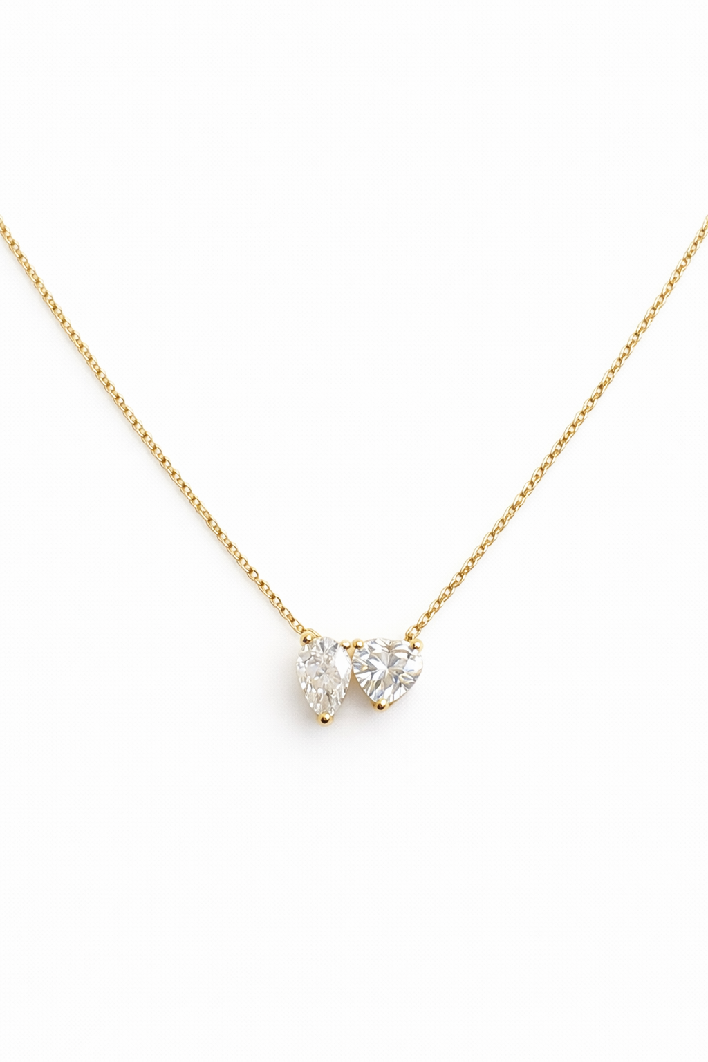 The Ray Heart Meets Pear Necklace