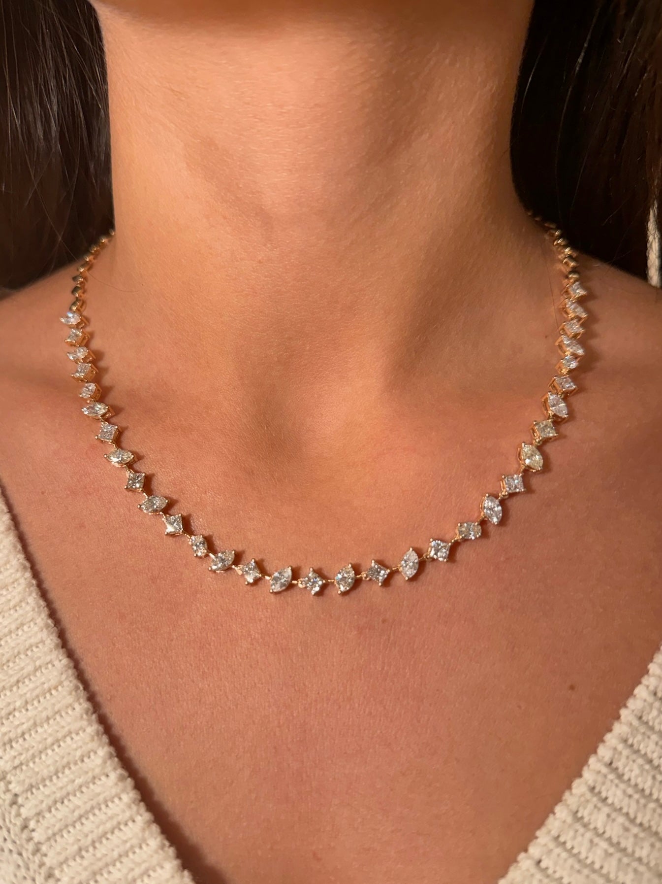 Multiple Shape Full Cut Necklace