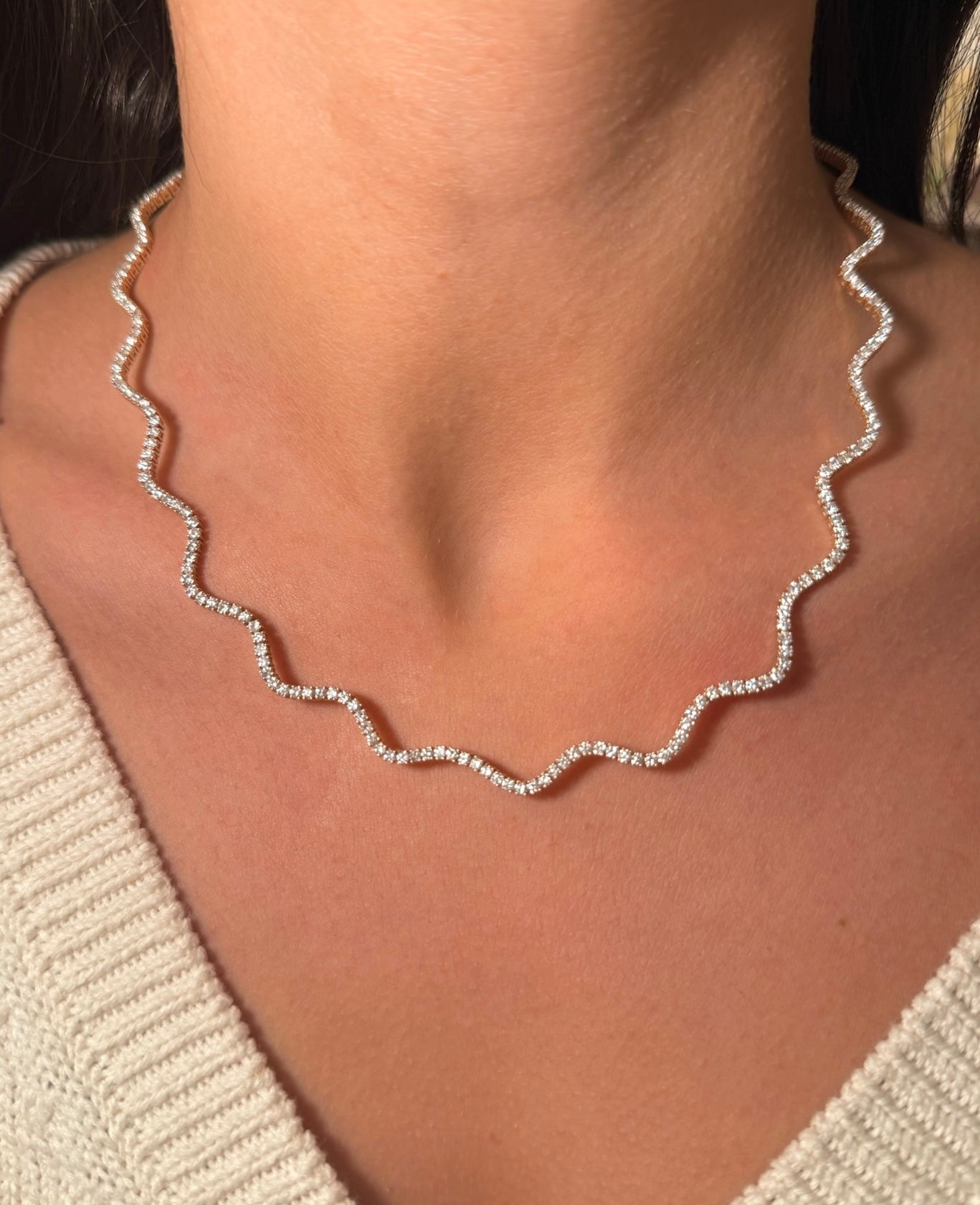 The Wave Tennis Necklace