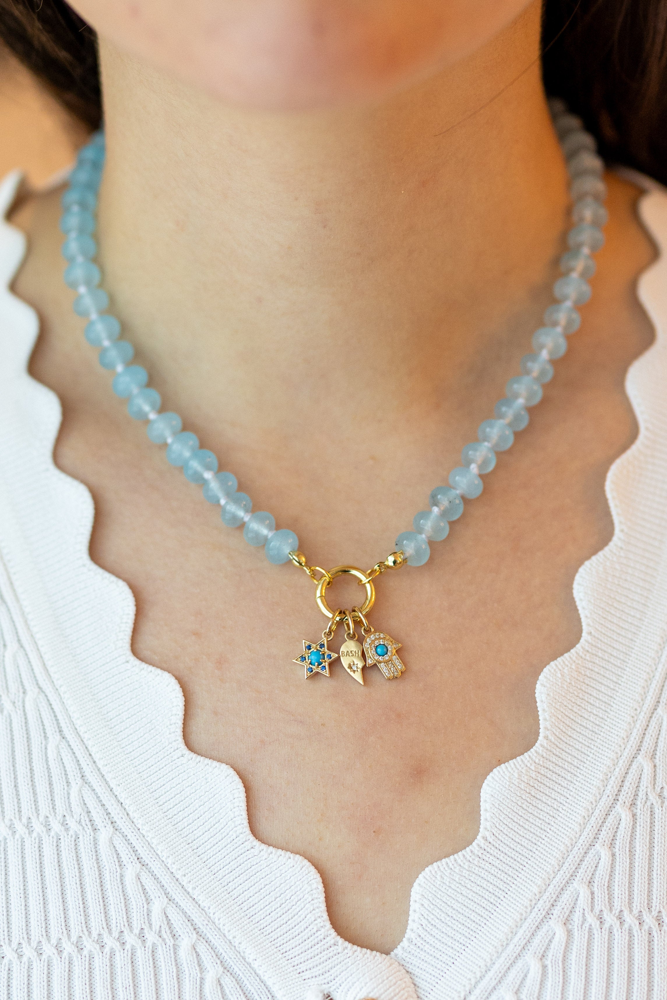 Build Your Own Mini Charm Necklace Chunky Gemstone Chain