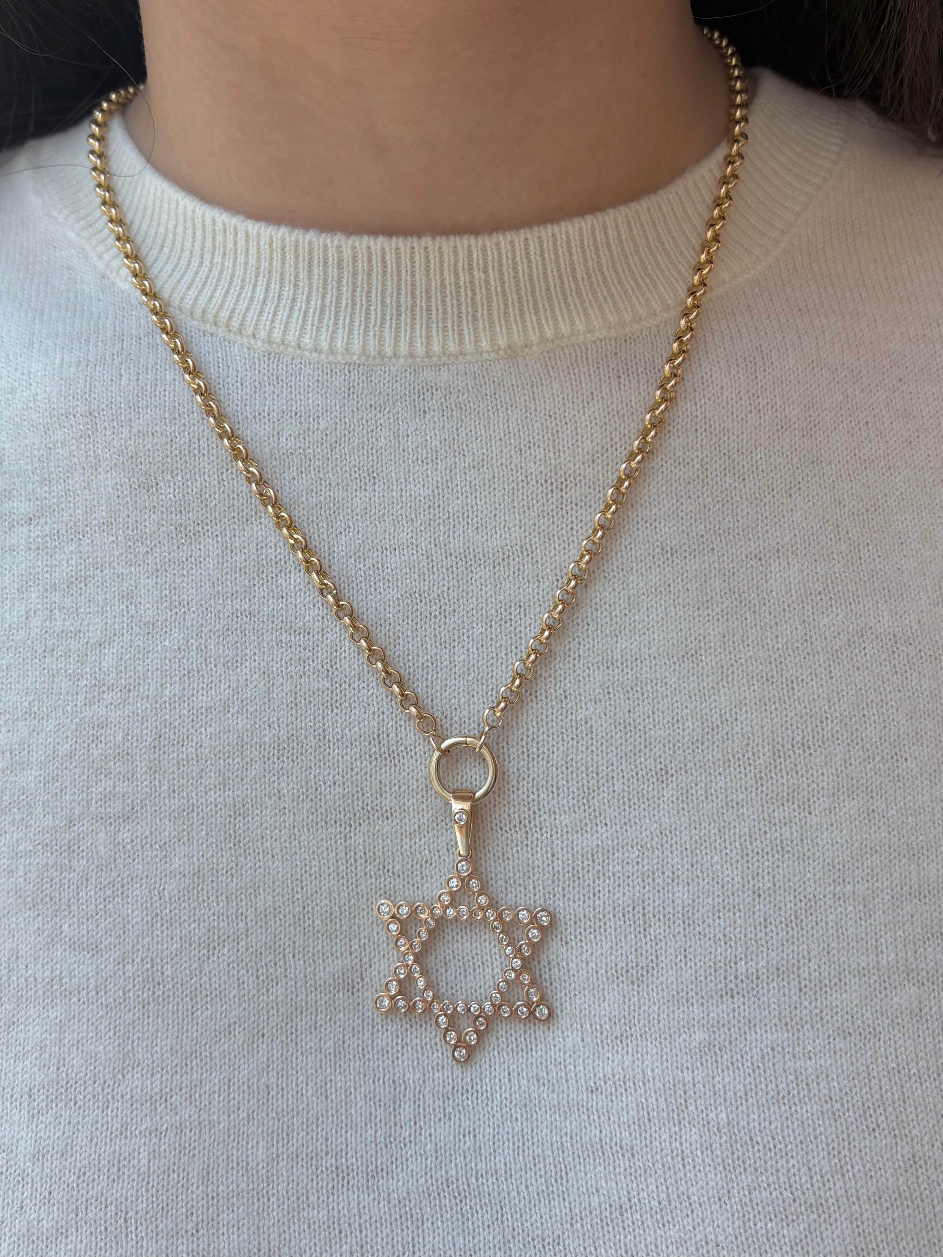 The Shoshanna Mazel Necklace on Gold Chain Options