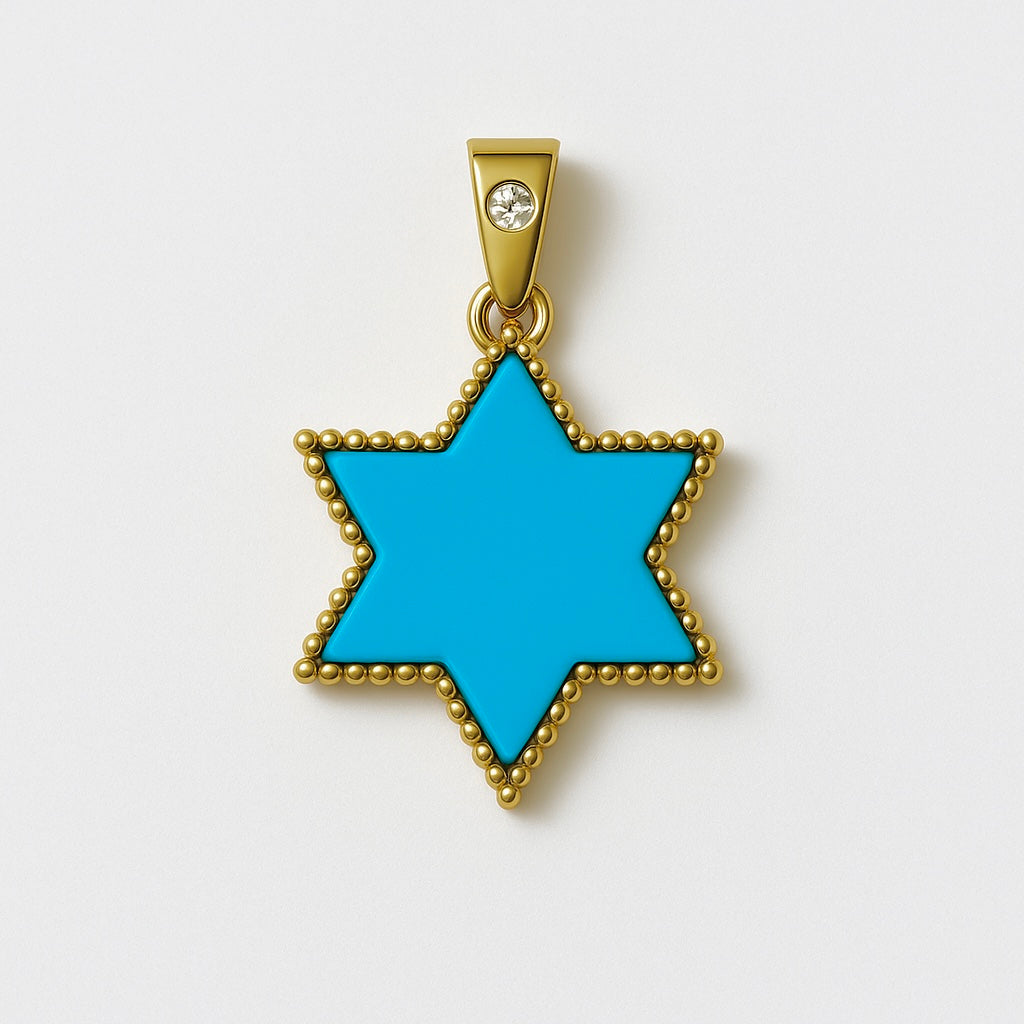 The Full Moon Mazel Charm in Turquoise