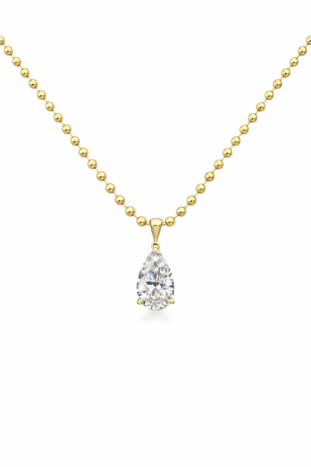 The Ray Estate Pear Necklace