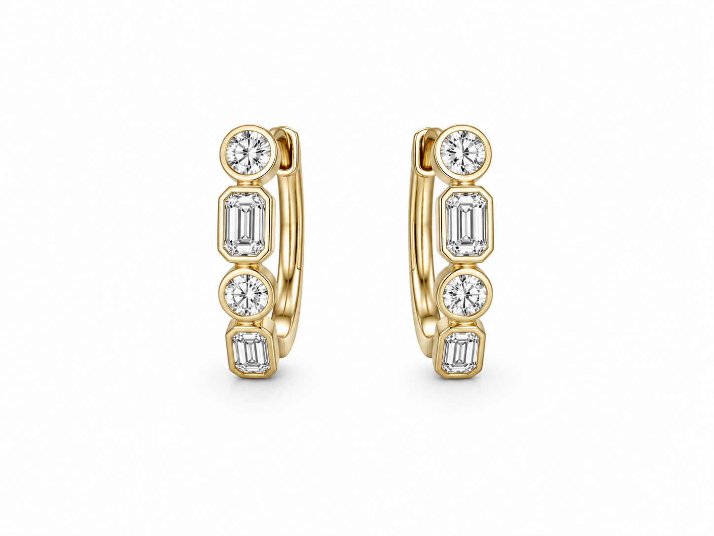 The Ray Oval and Emerald Hoops