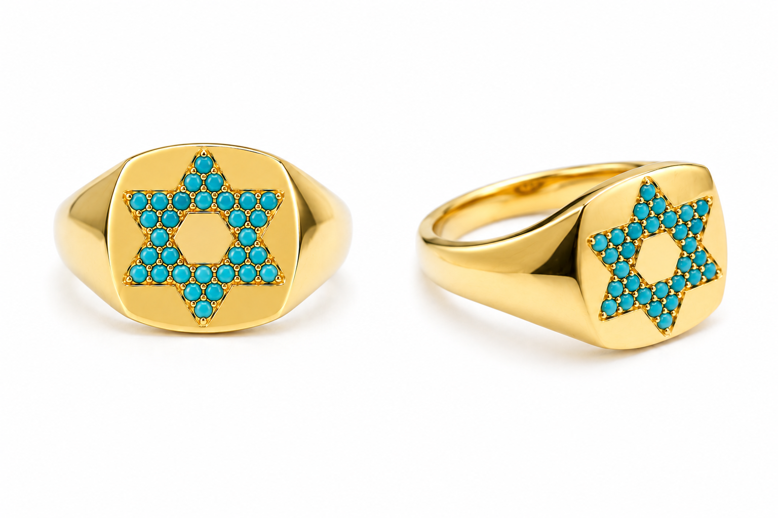 The Mazel Turquiose Signet Pinky Ring