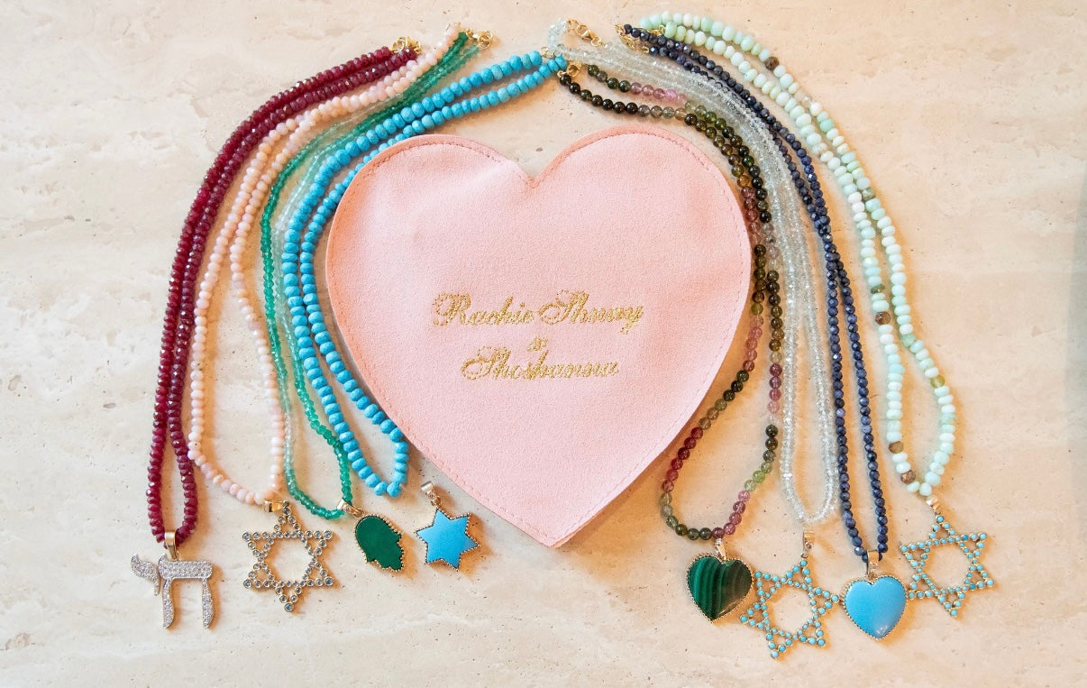 The Full Moon Heart Charm in Turquoise