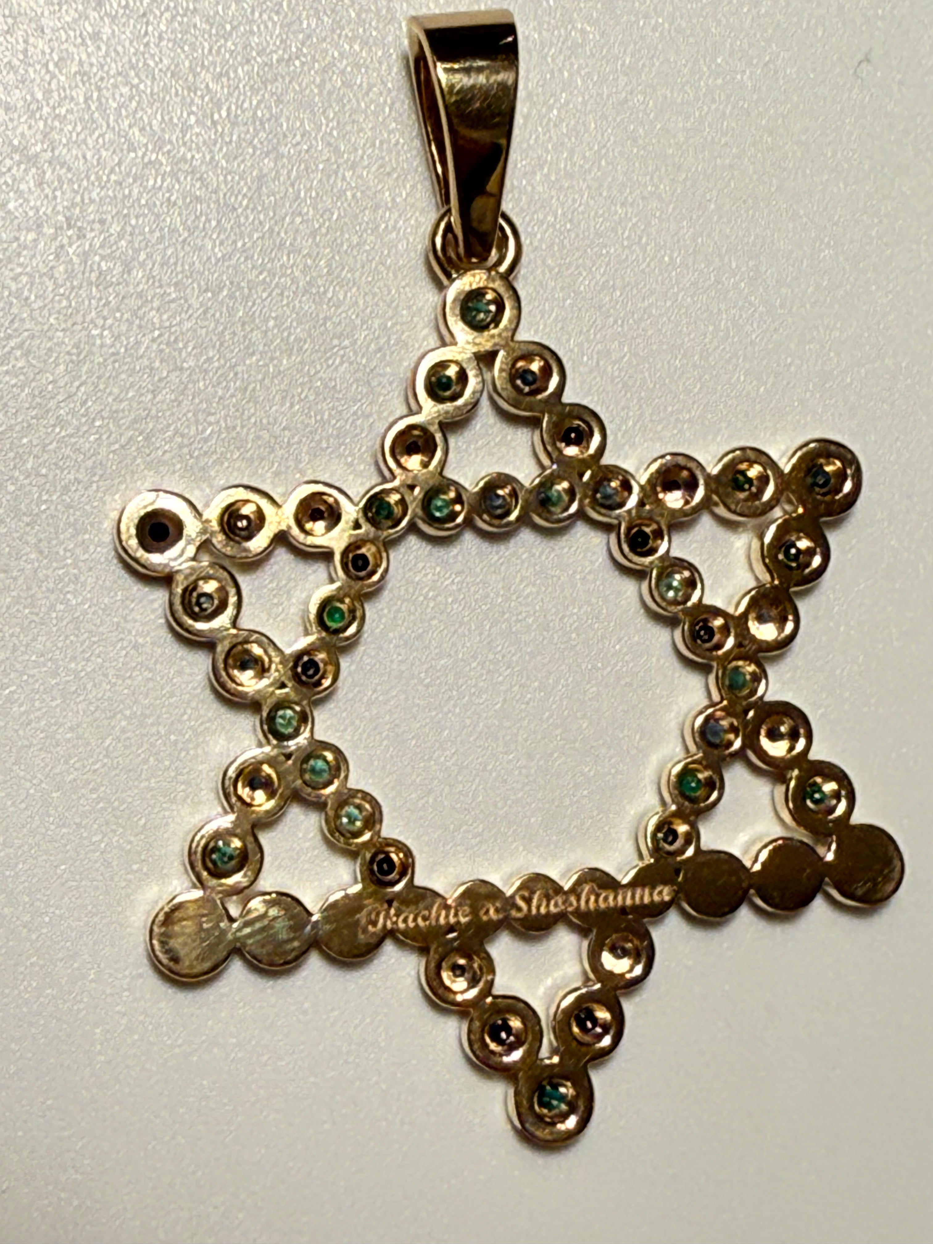 The Shoshanna Mazel Necklace on Colorful Gemstone Chain (Mix & Match Options)