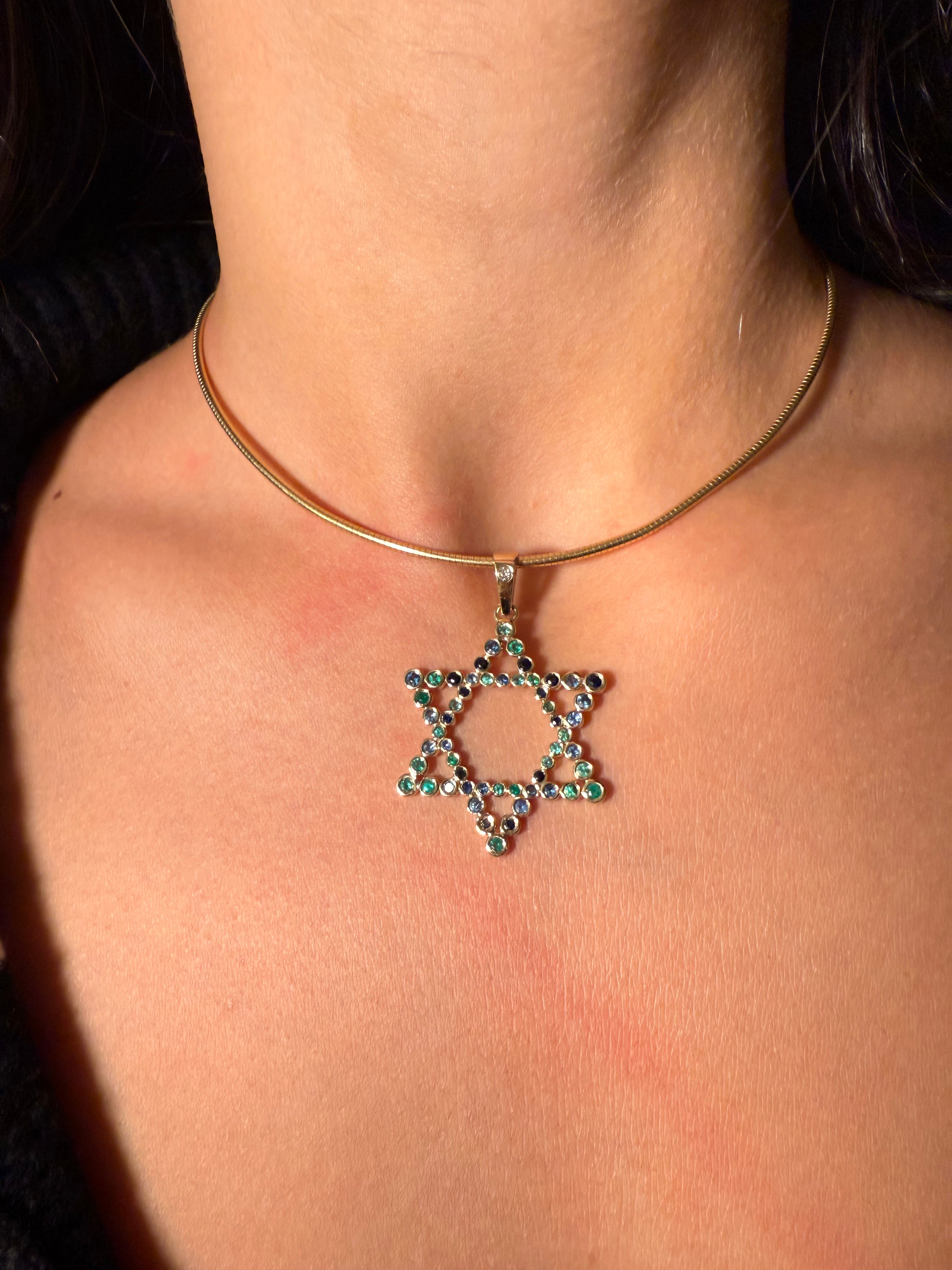 The Shoshanna Mazel Necklace on Gold Chain Options