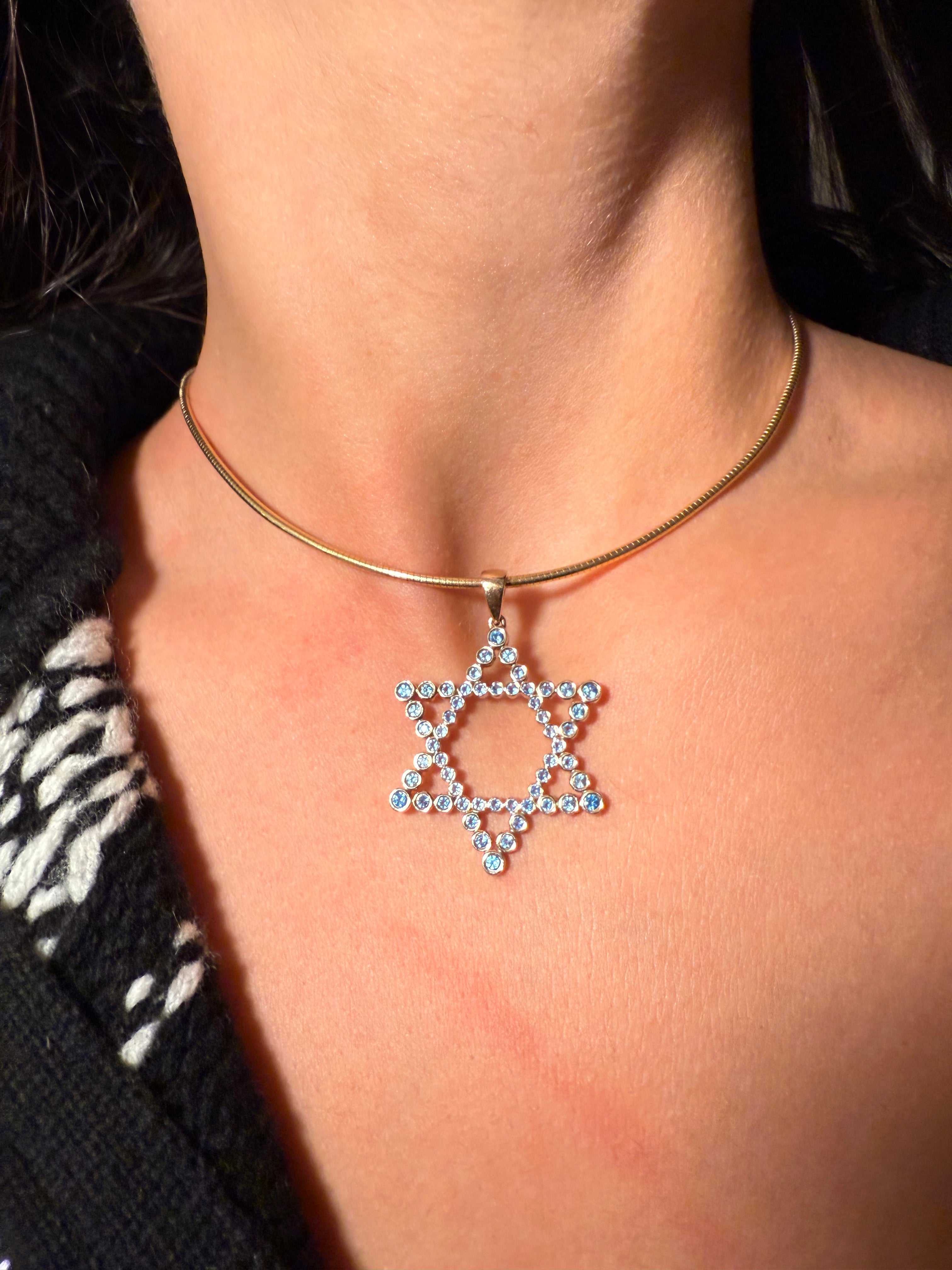 The Shoshanna Mazel Necklace on Gold Chain Options