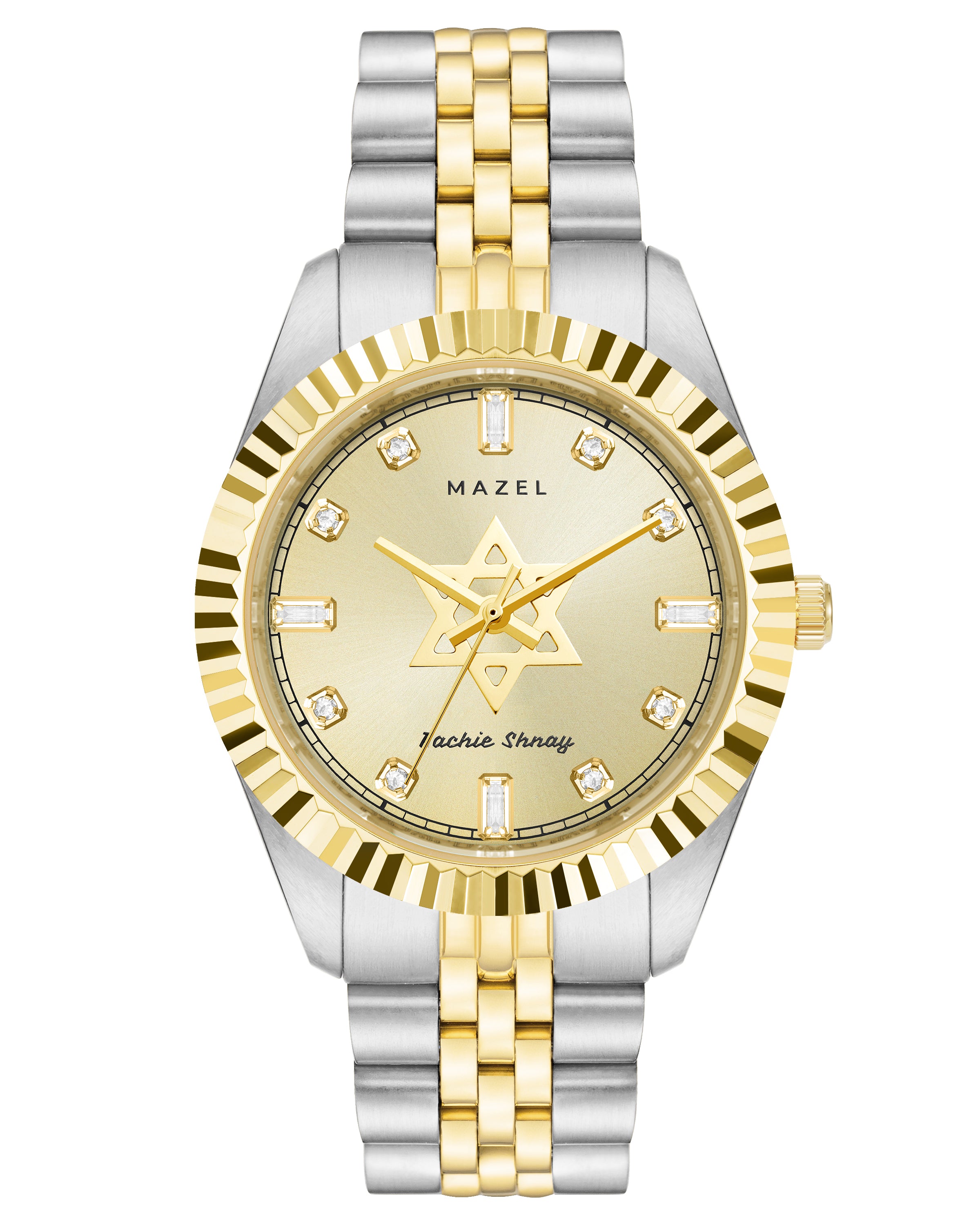 The Diamond Mazel Watch - Two-Tone, Champagne Dial