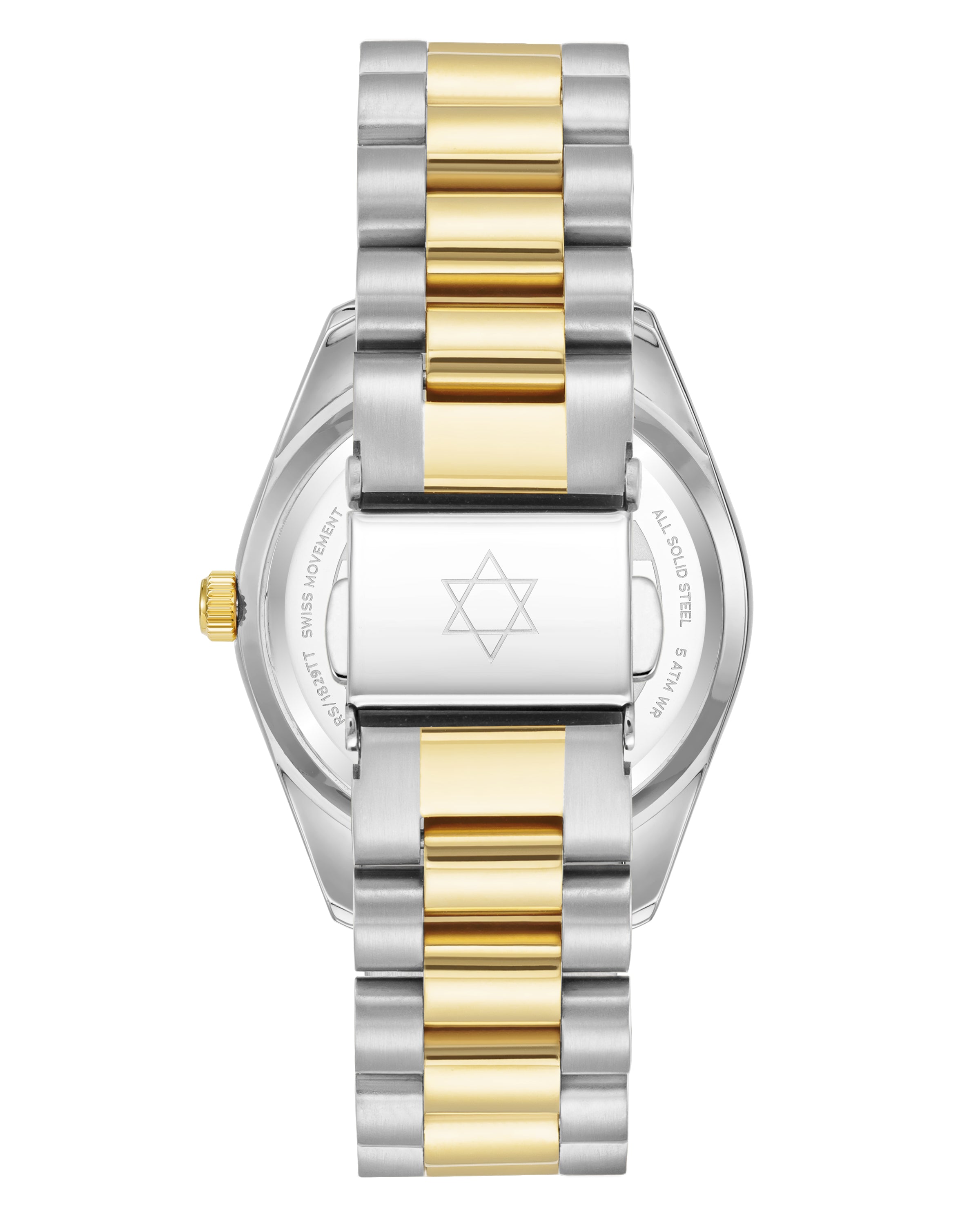 The Mazel Watch - Two-Tone, Genuine Stone Rose Quartz