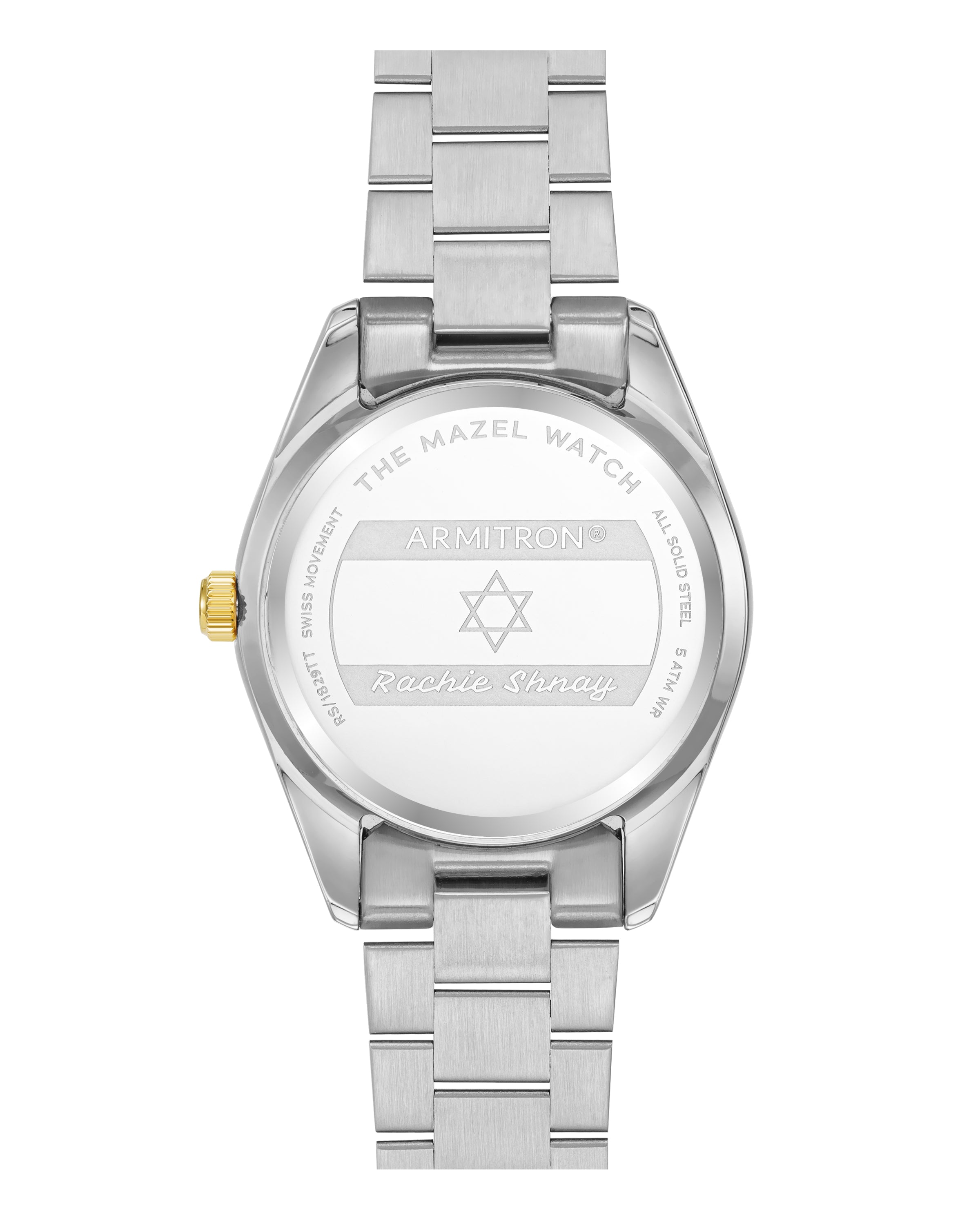 The Mazel Watch - Two-Tone, Genuine Stone Rose Quartz