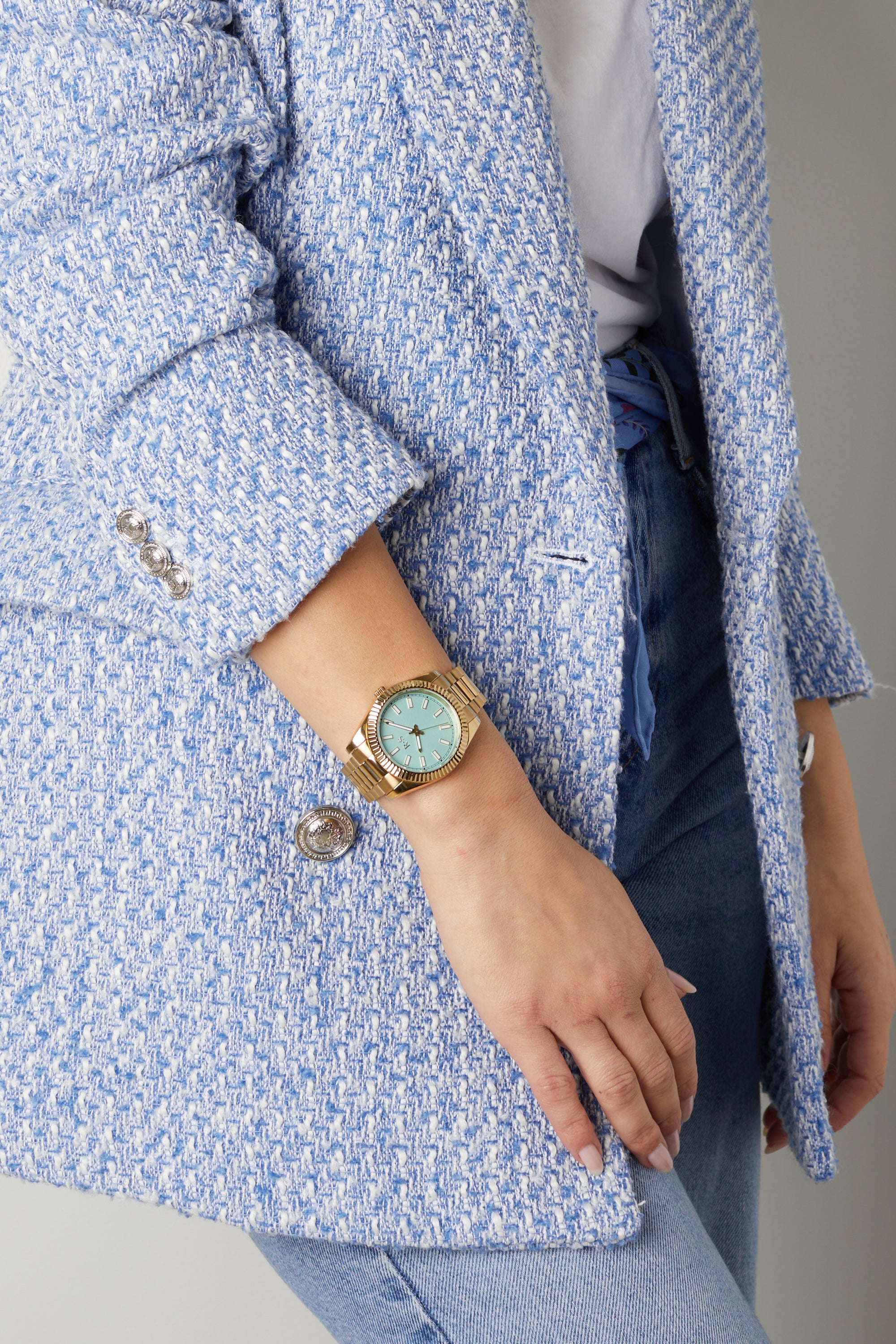 The Monaco Siesta Blue Jumbo Watch