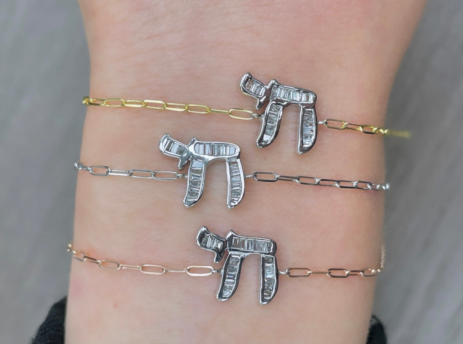 The Mini L'Chaim Paperclip Bracelet
