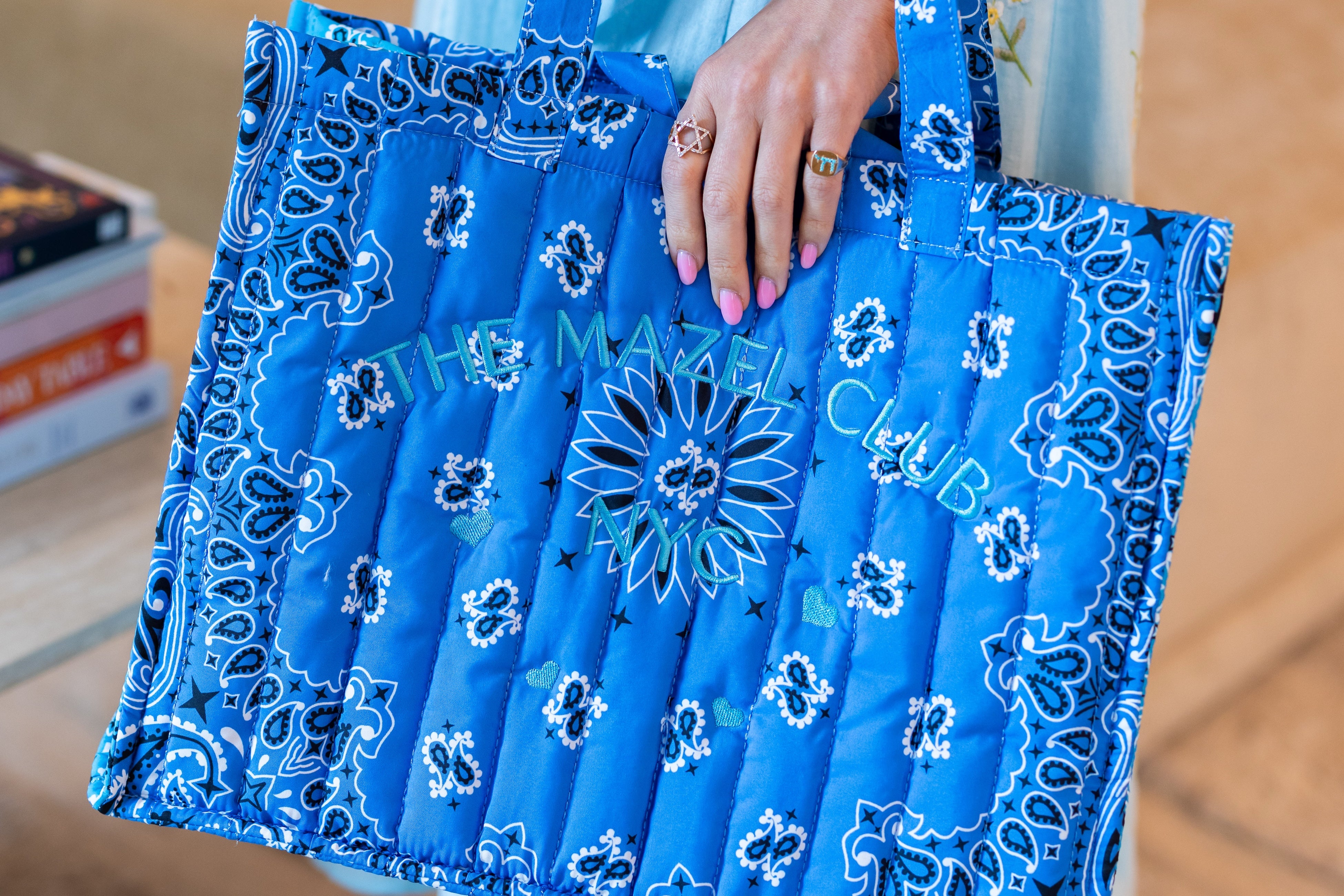 The Mazel Club Shlep Bag Ocean Blues
