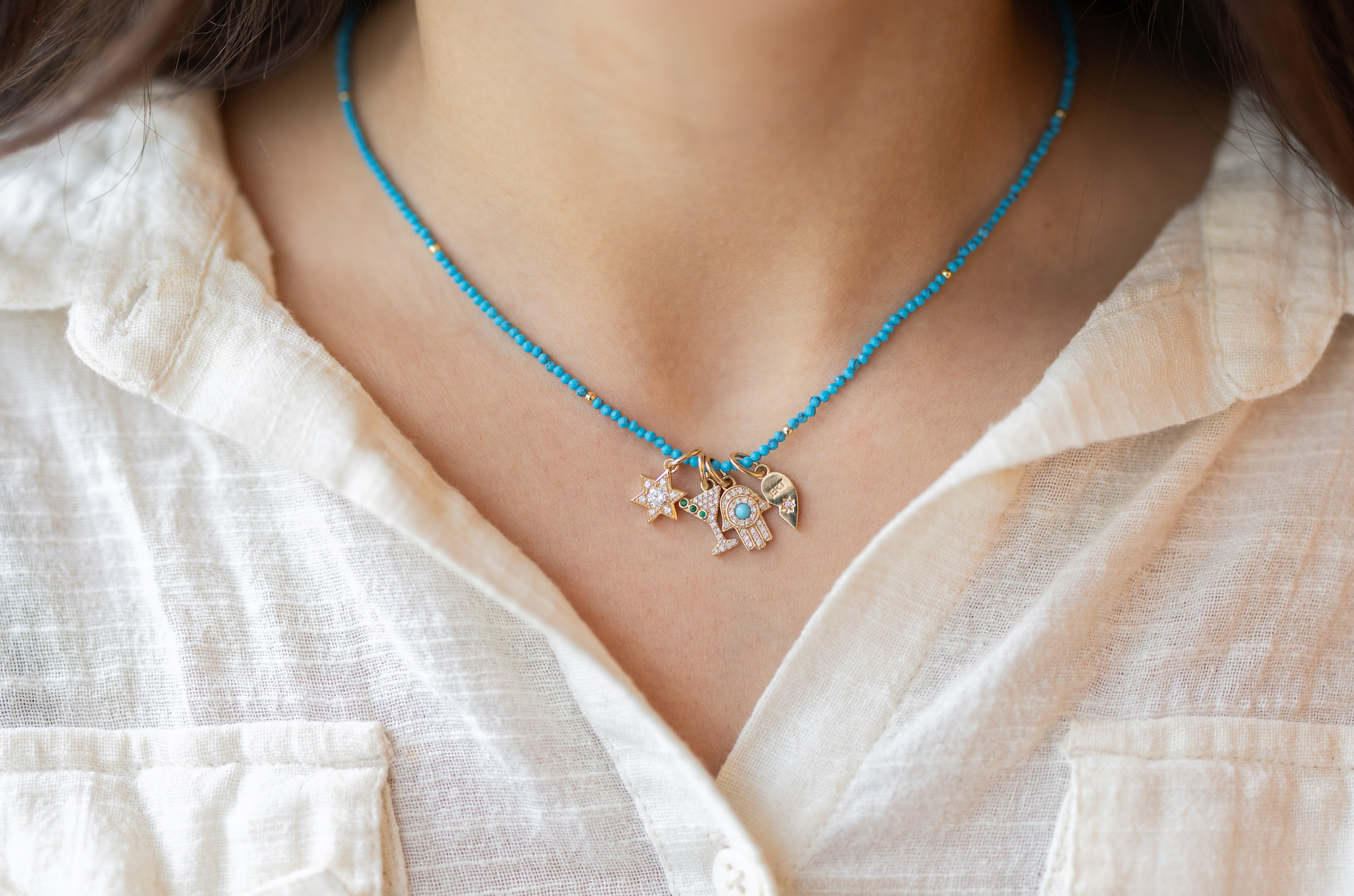 Build Your Own Mini Charm Necklace Gemstone Chain