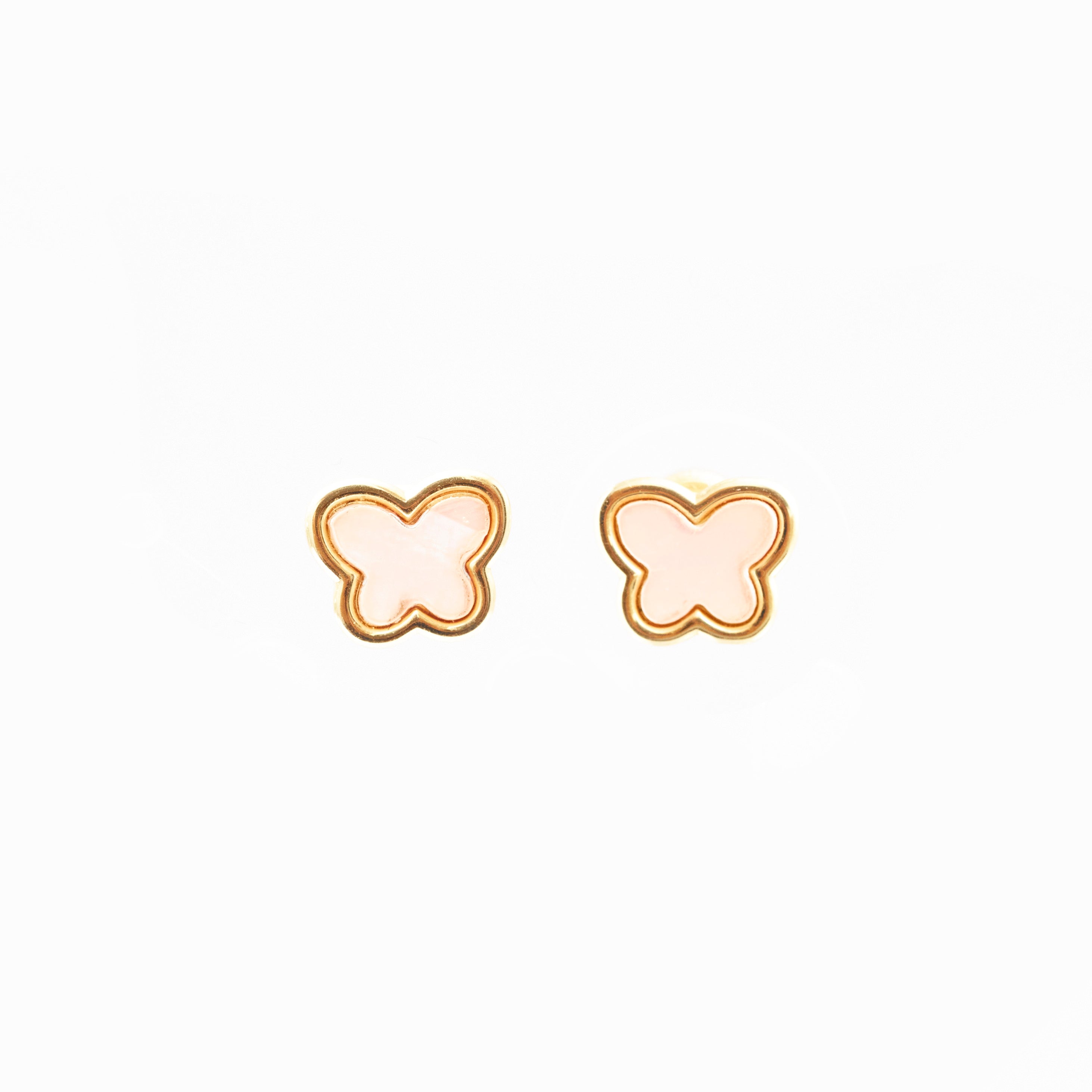 Baby Mother of Pearl Butterfly Screw Backs
