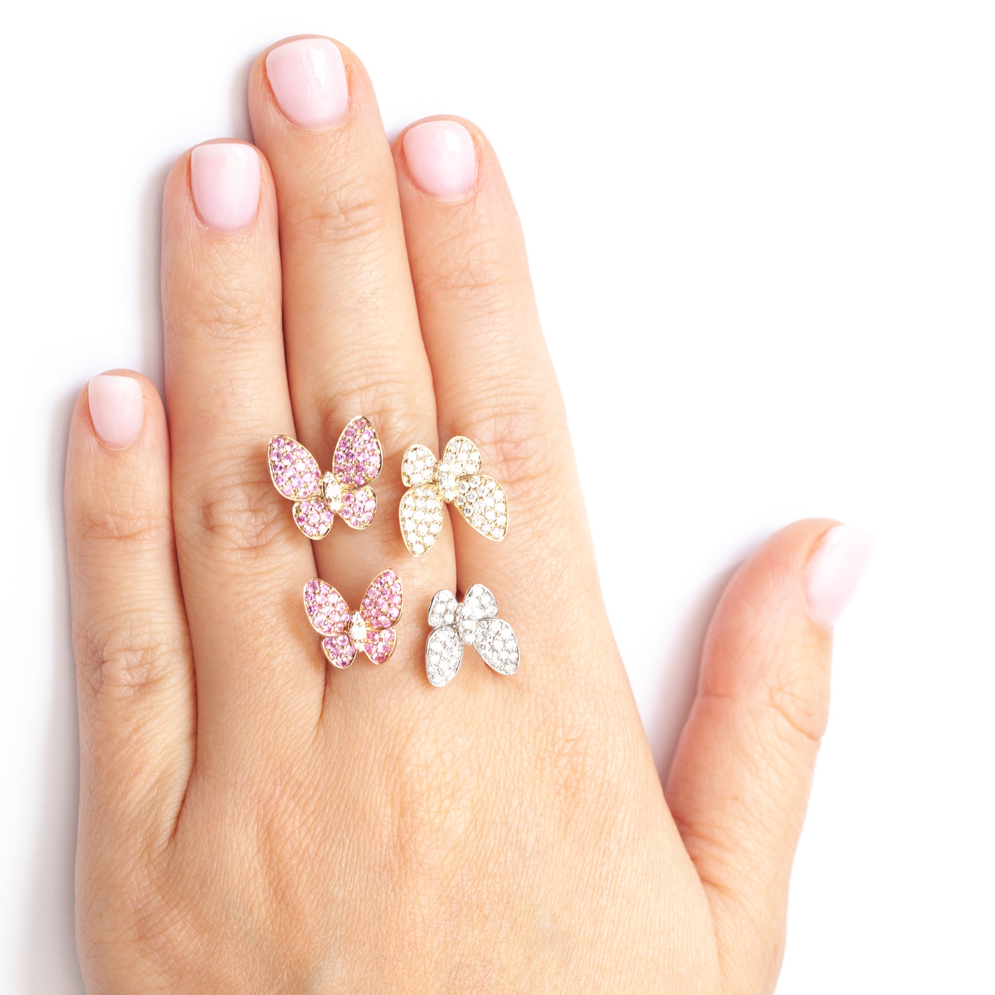 Butterfly Kisses Ring Pink