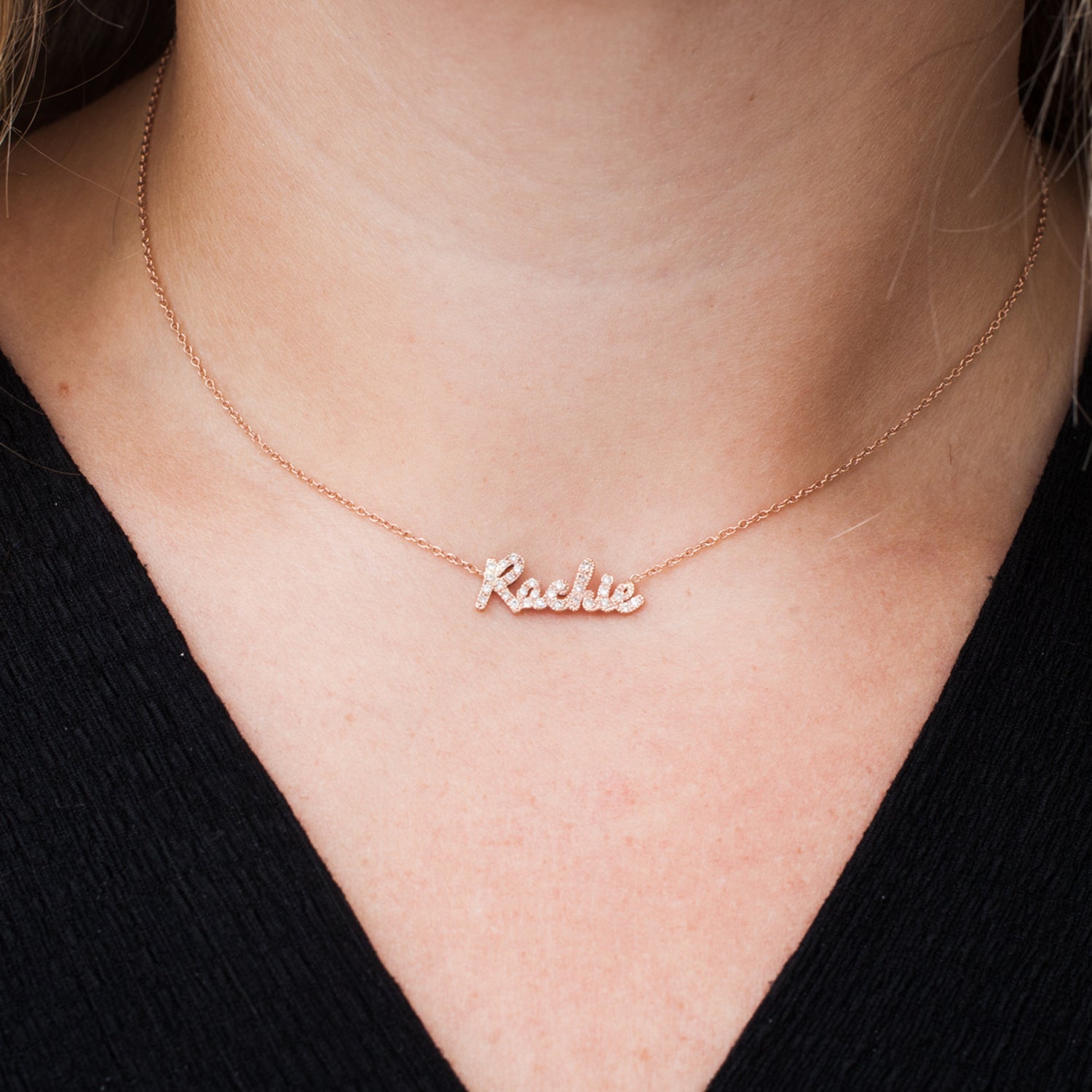 Custom Diamond Name Necklace