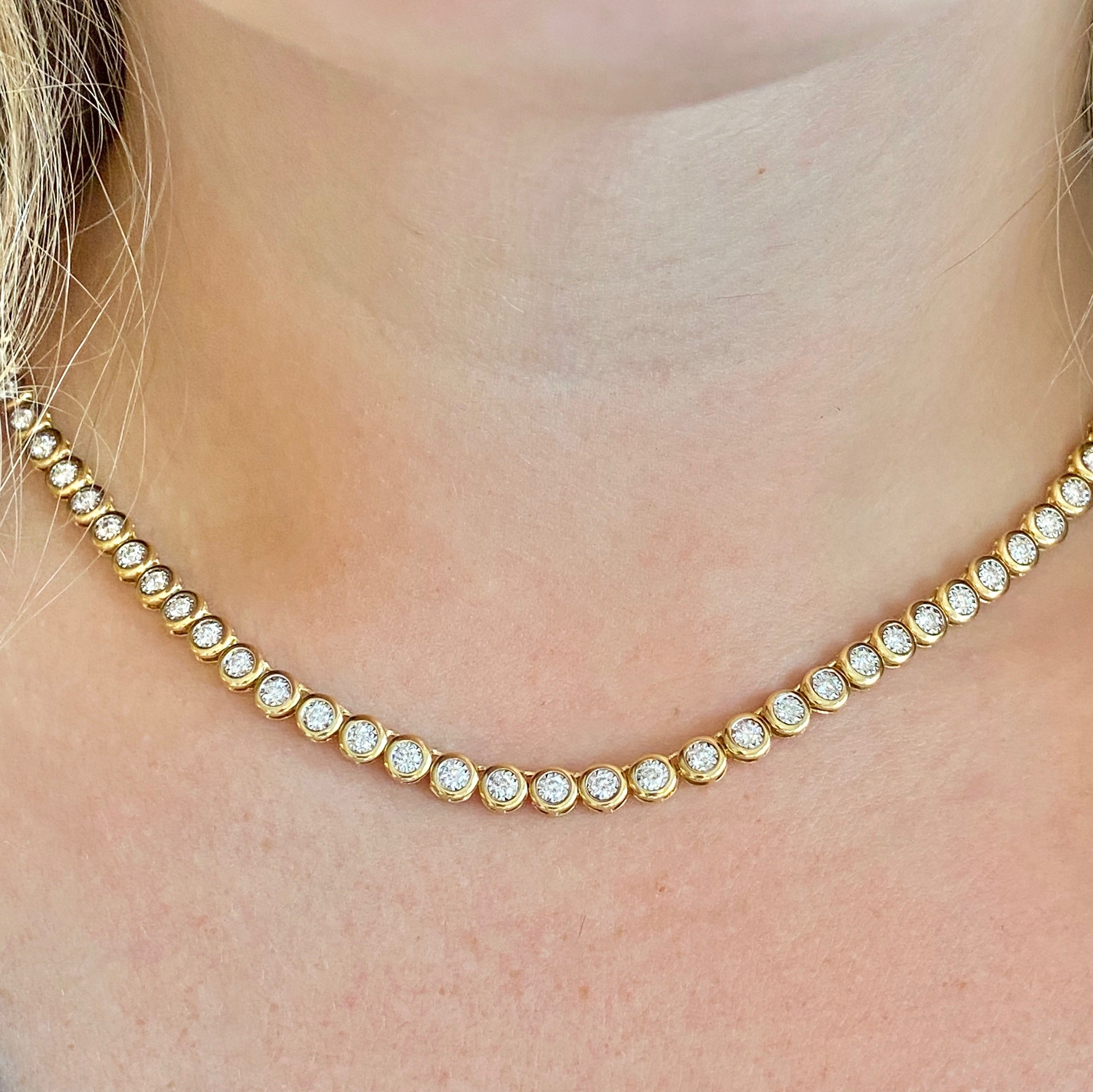 The Rachie Bezel Tennis Necklace