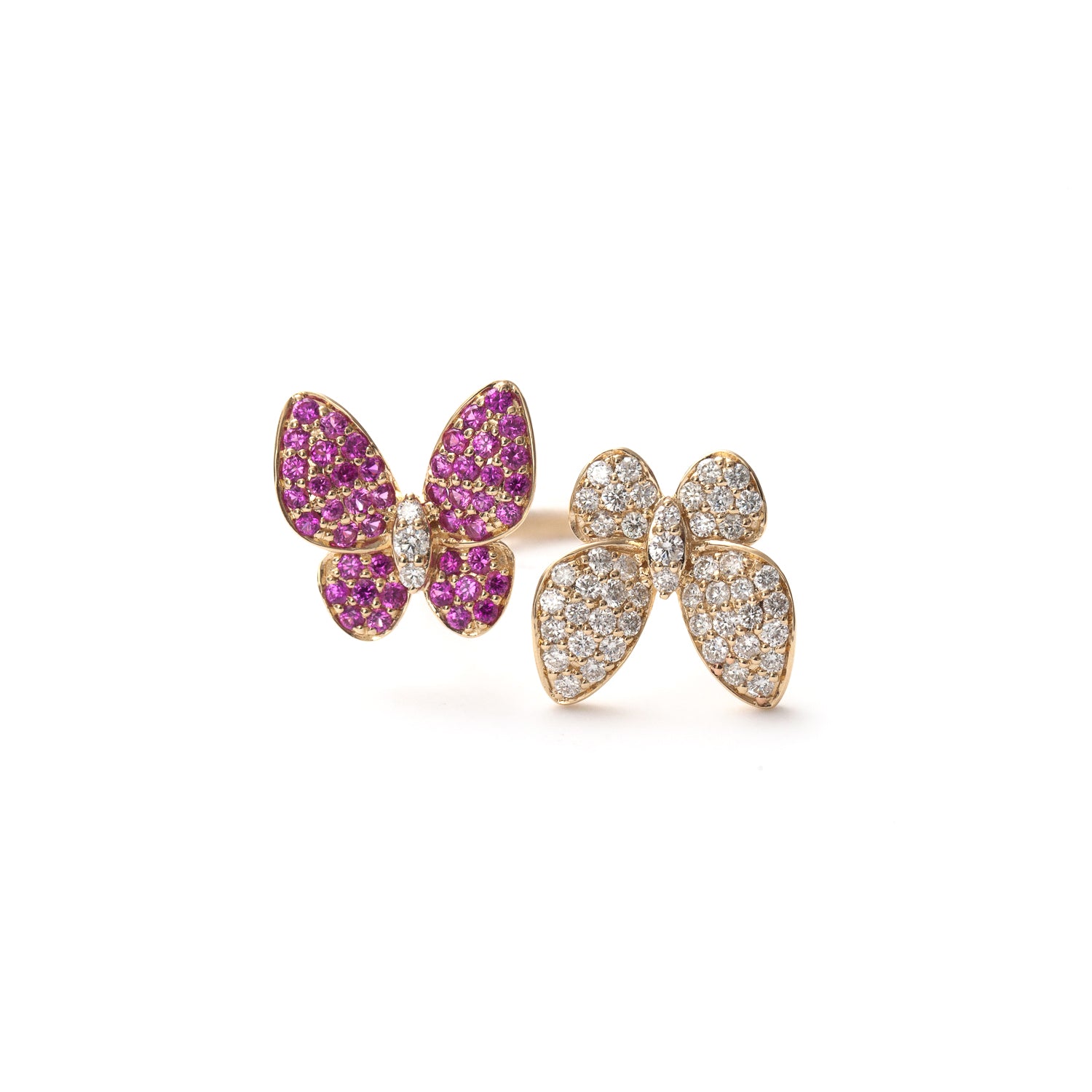 Butterfly Kisses Ring Pink Ruby