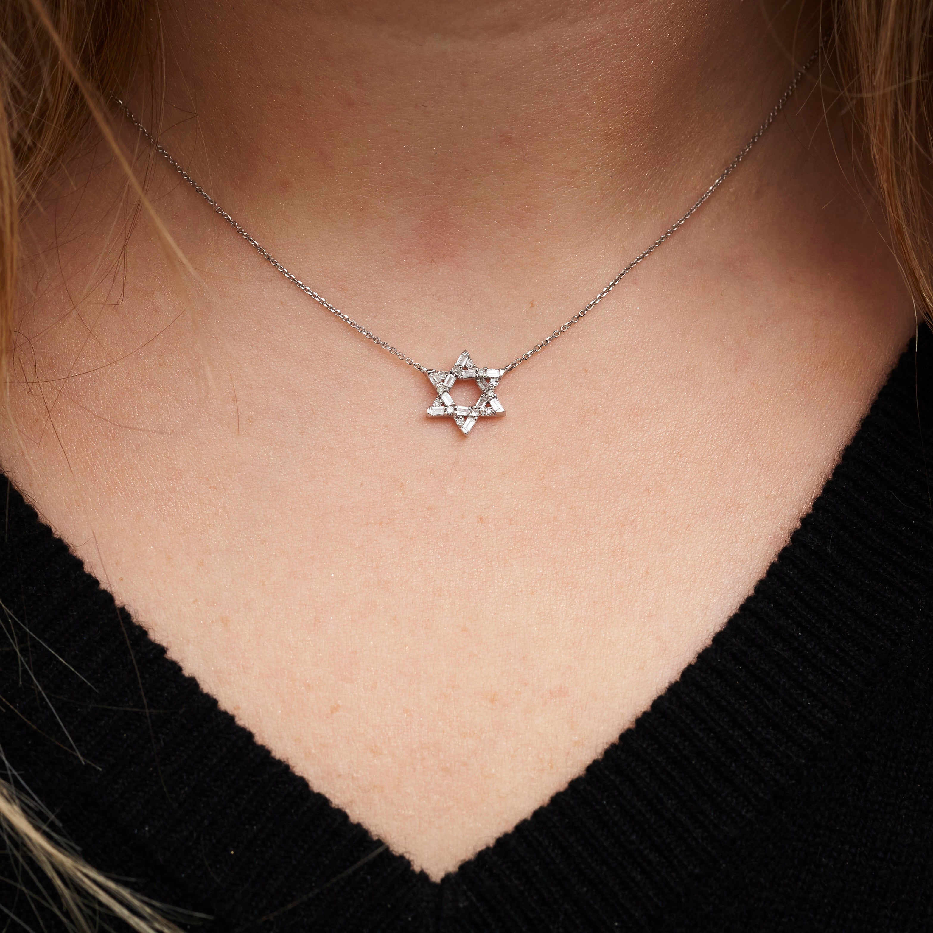 The Mazel Baguette Necklace