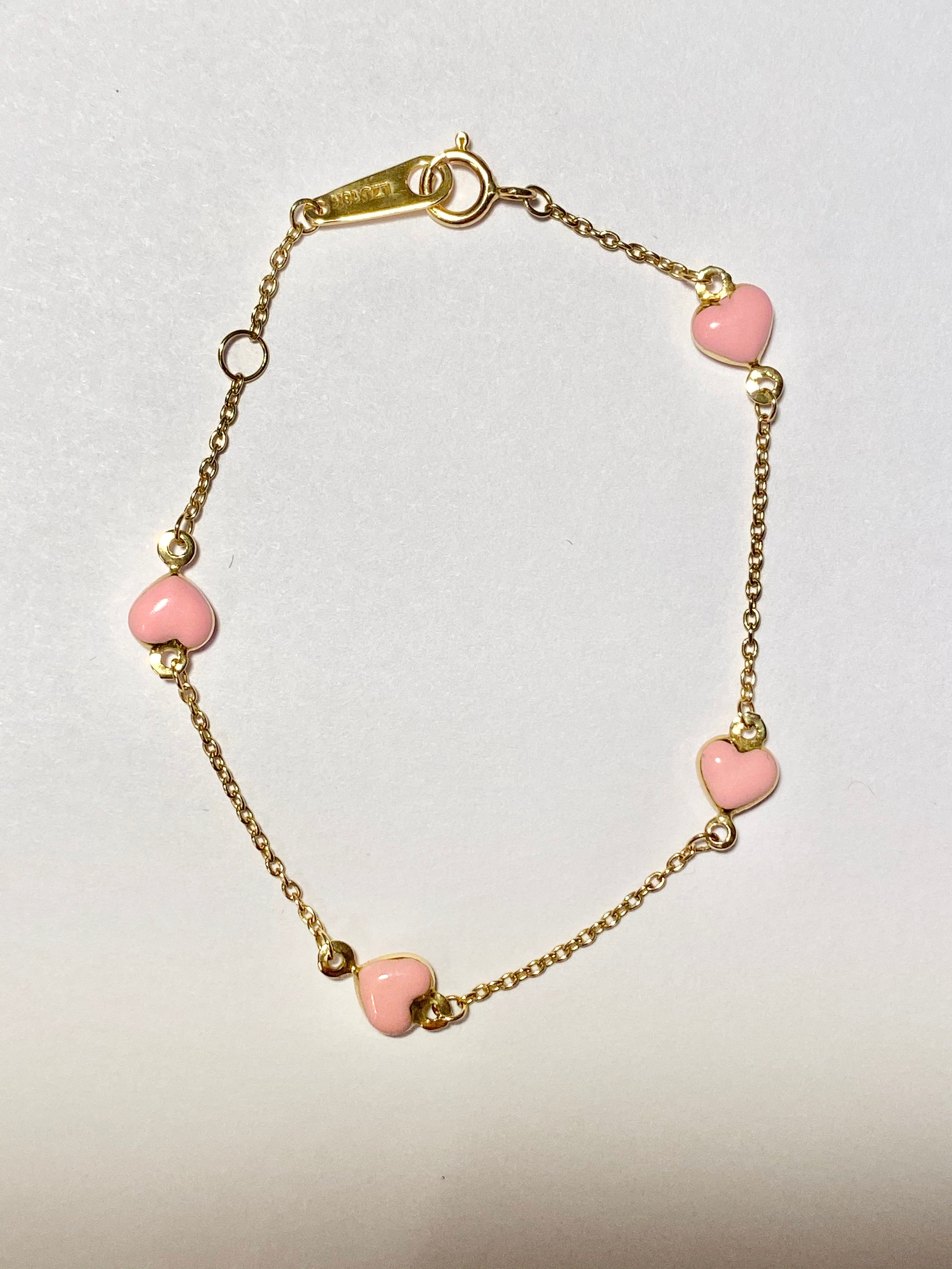 Pink Hearts Baby/Toddler Bracelet