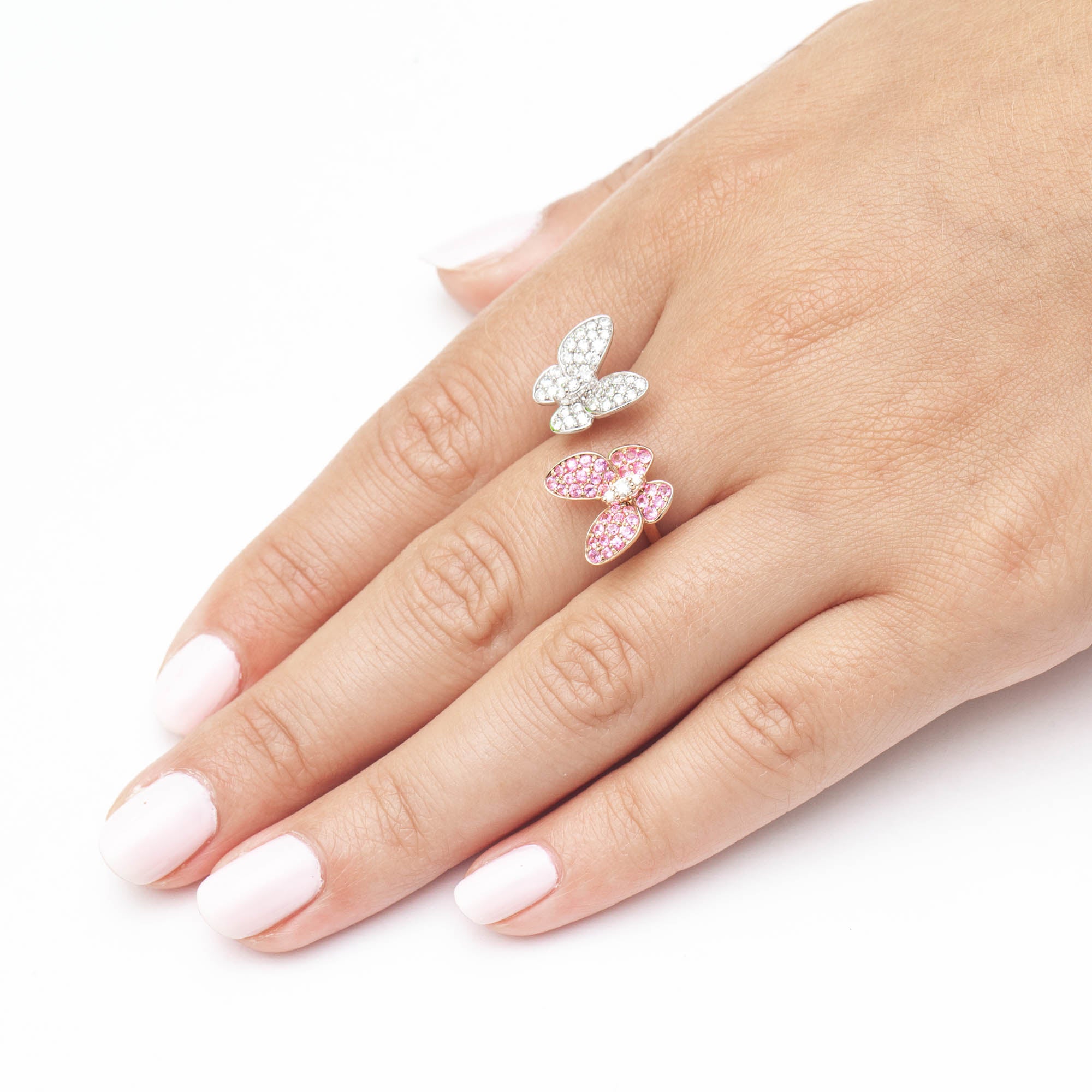 Butterfly Kisses Ring Pink