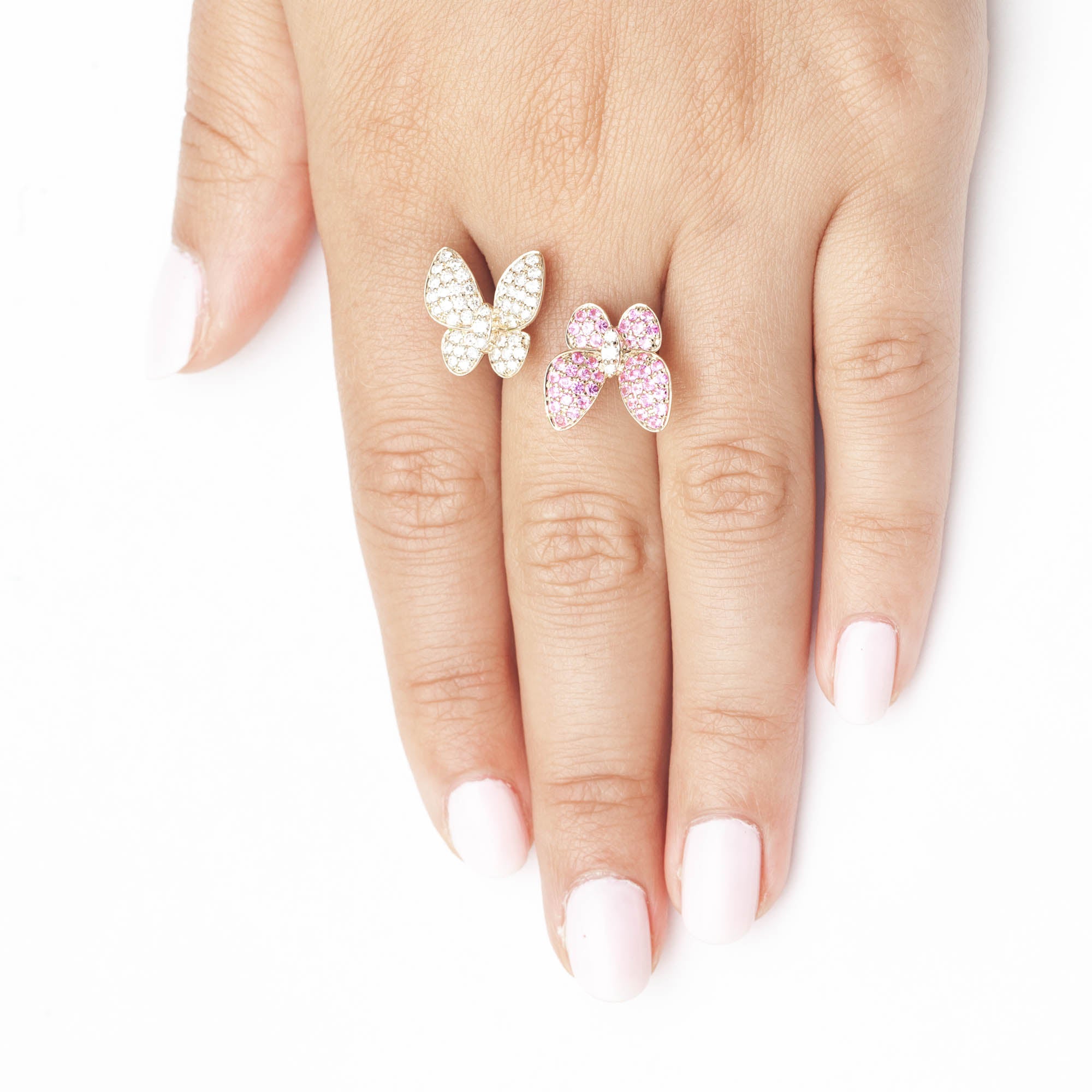 Butterfly Kisses Ring Pink