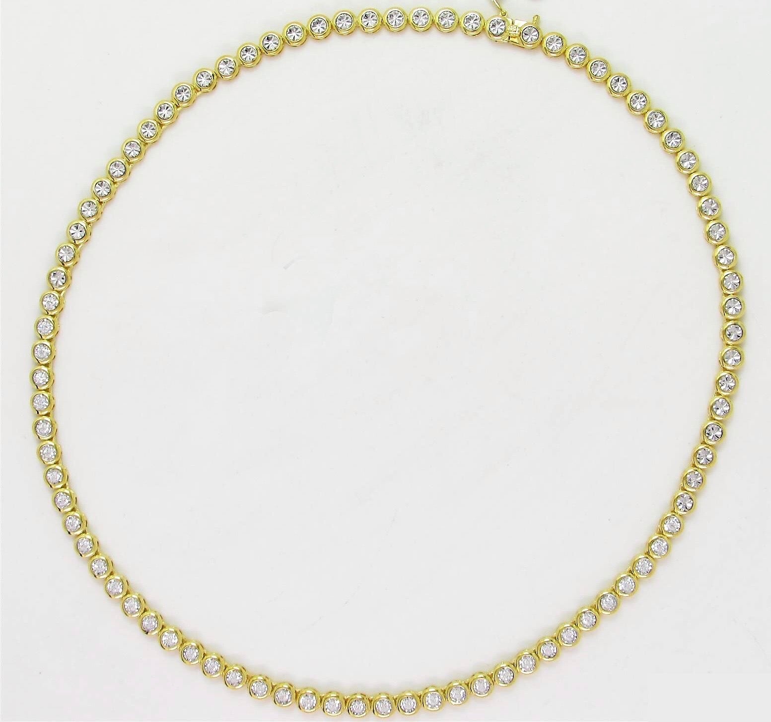 The Rachie Bezel Tennis Necklace