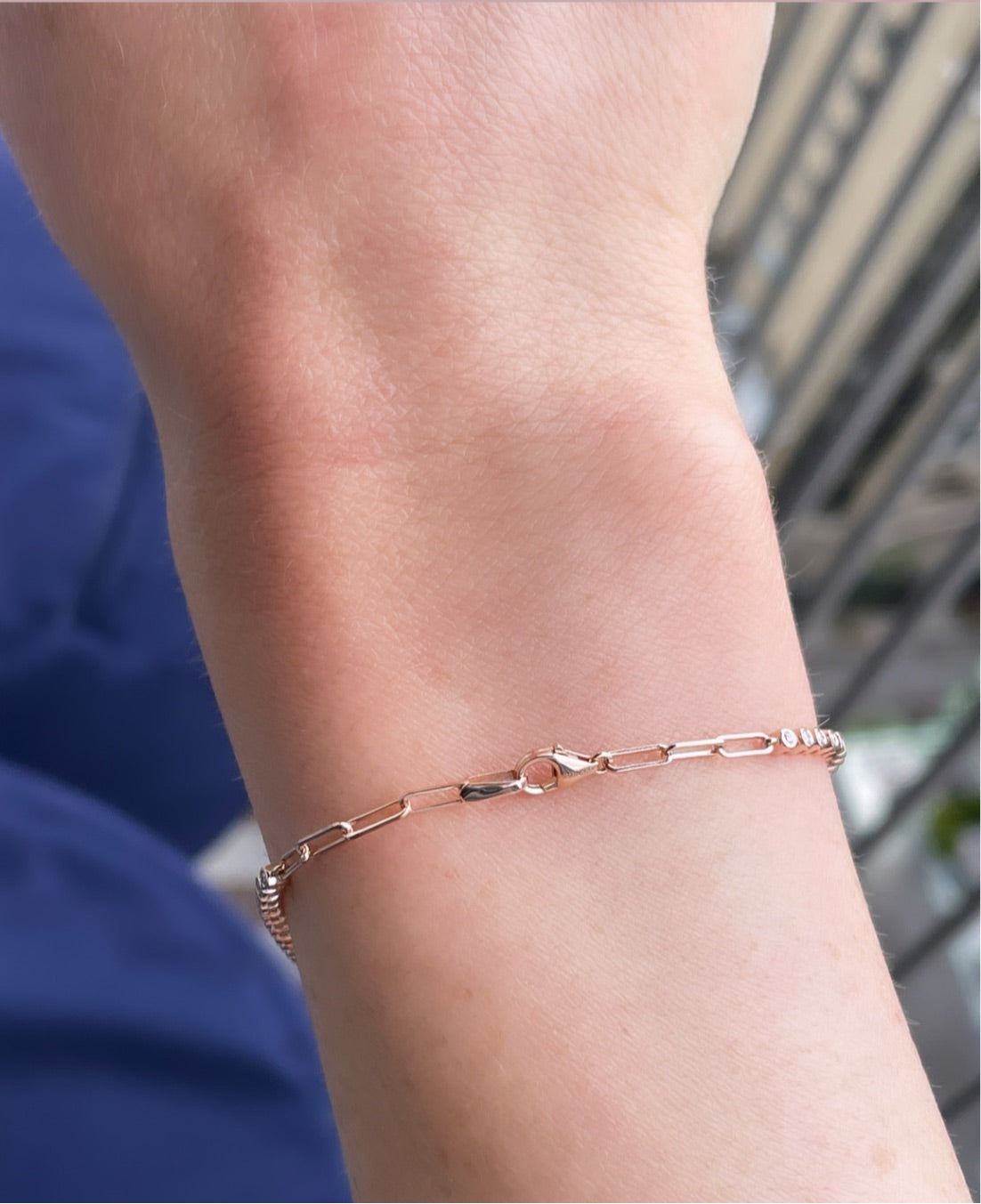 Rachie Bezel with Paperclip Chain