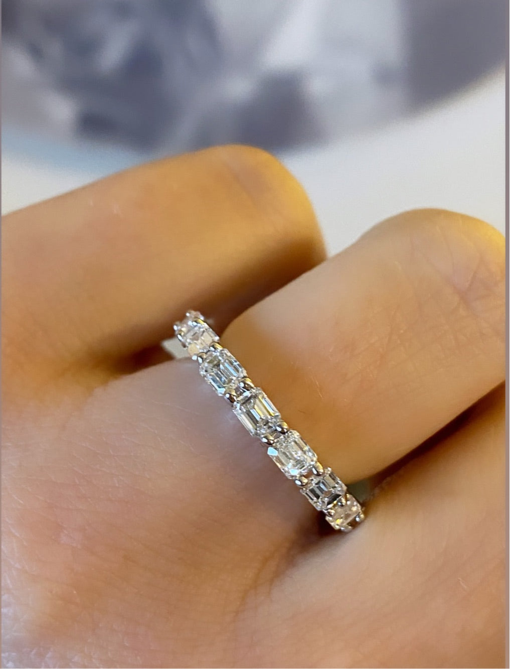 Horizontal Emerald Ring