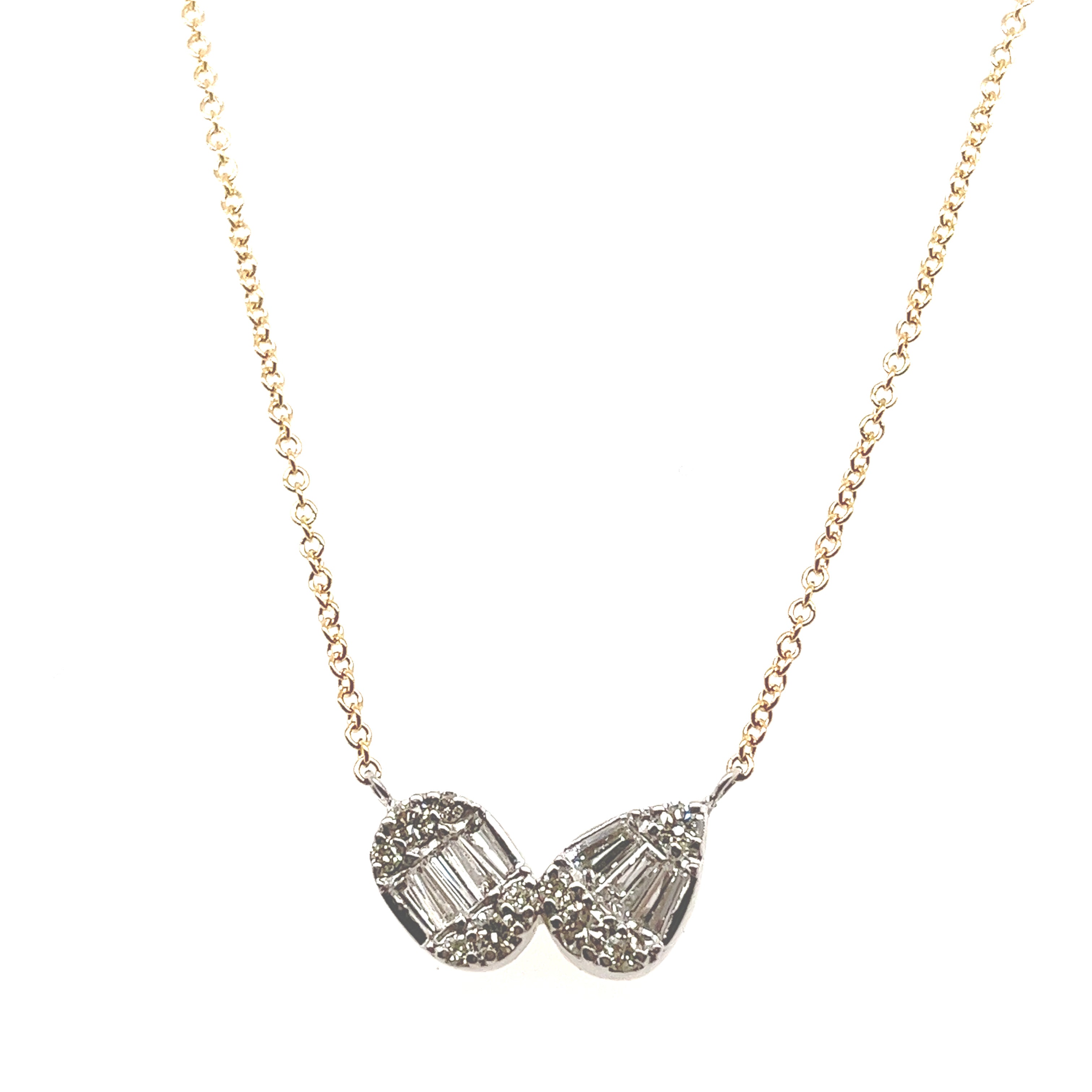 Oval Meets Pear Necklace