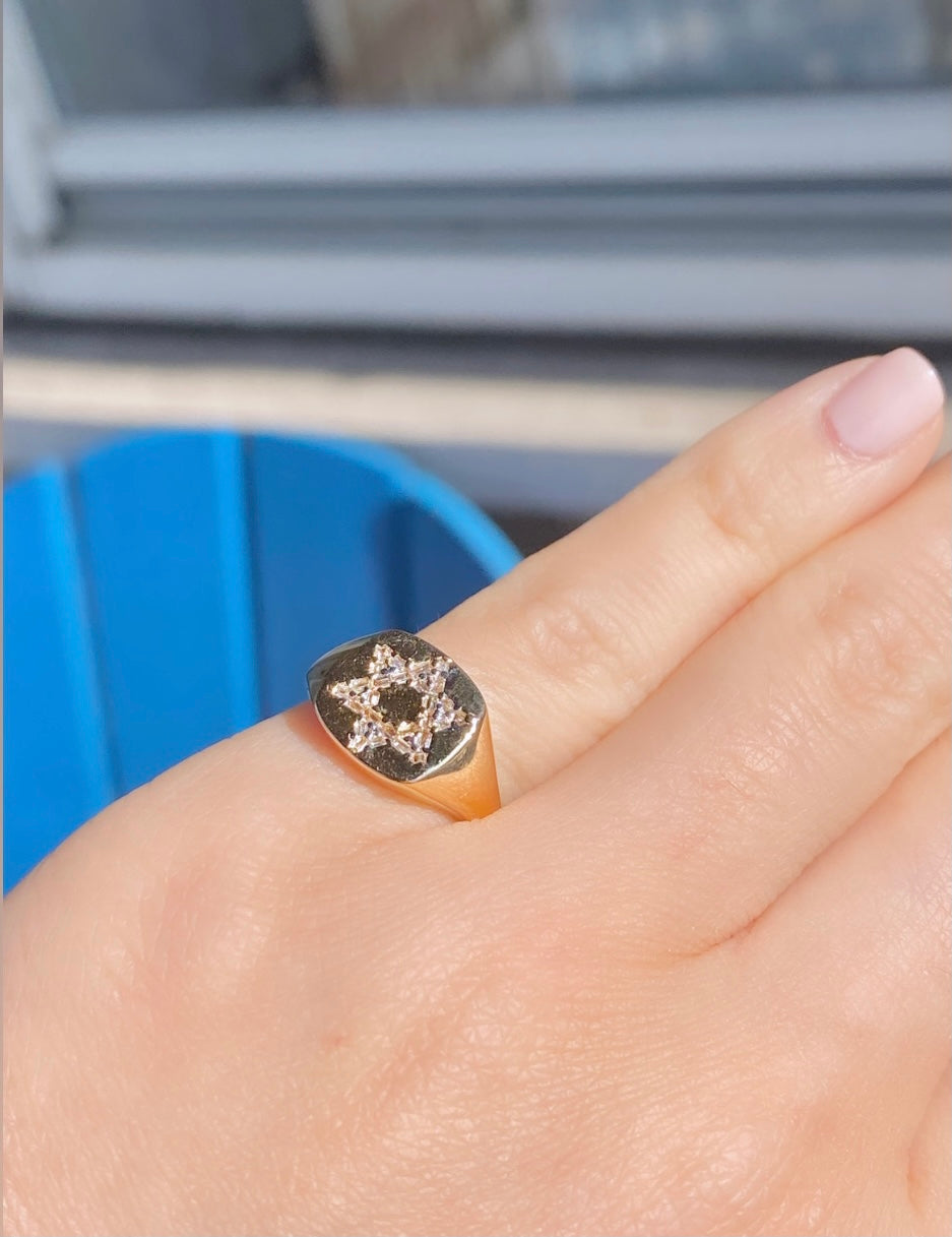 The Mazel Signet Pinky Ring