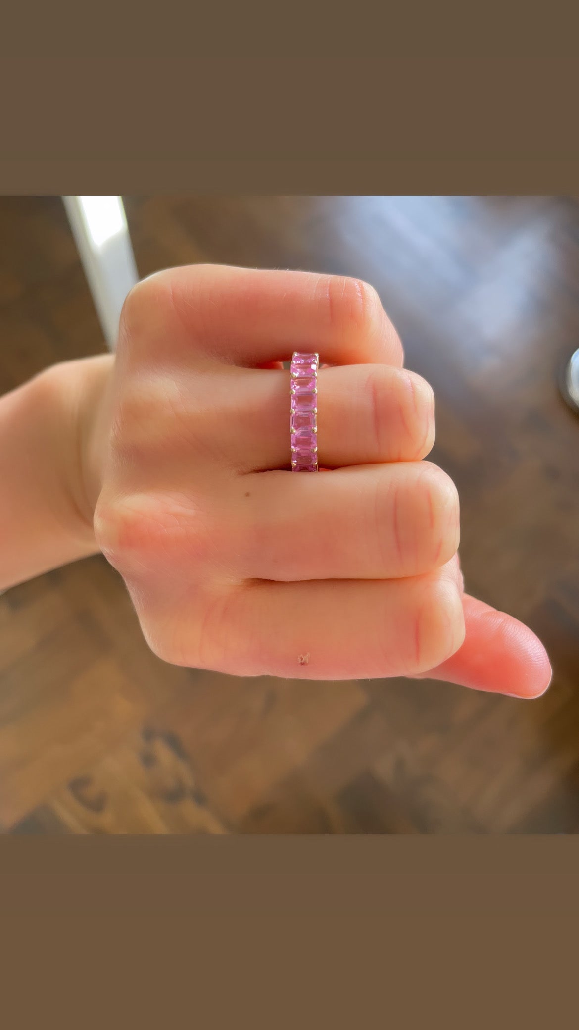 Emerald Shape Eternity Ring