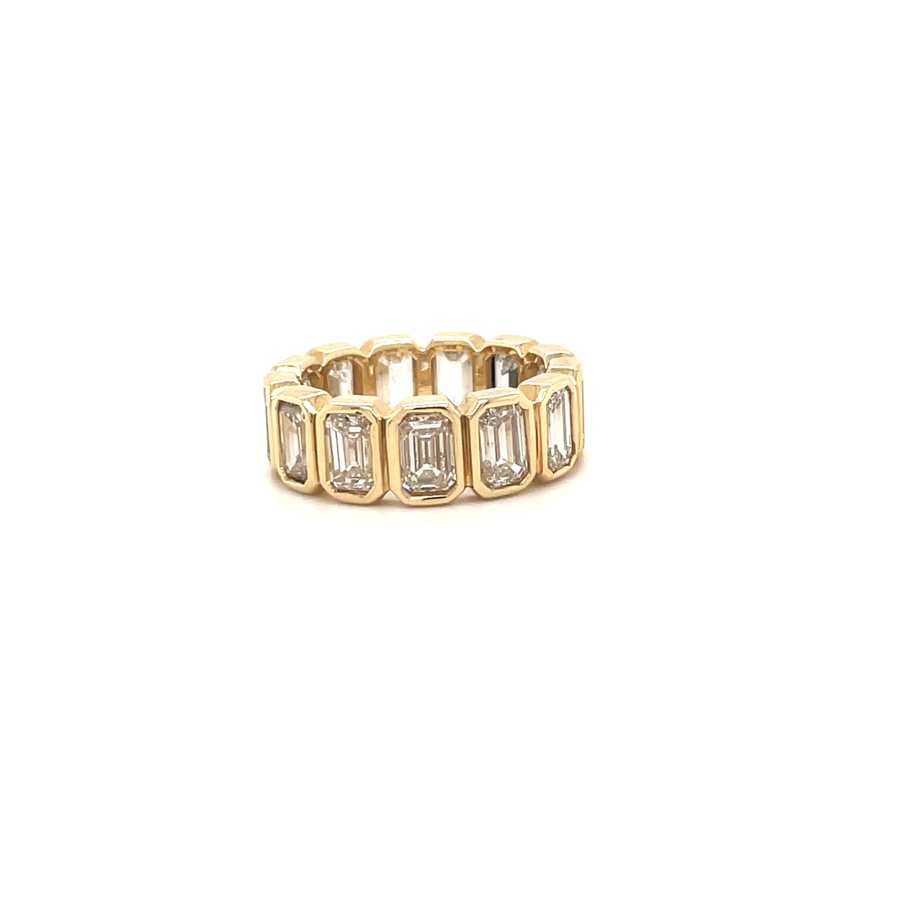 Bezeled Emerald Eternity Band