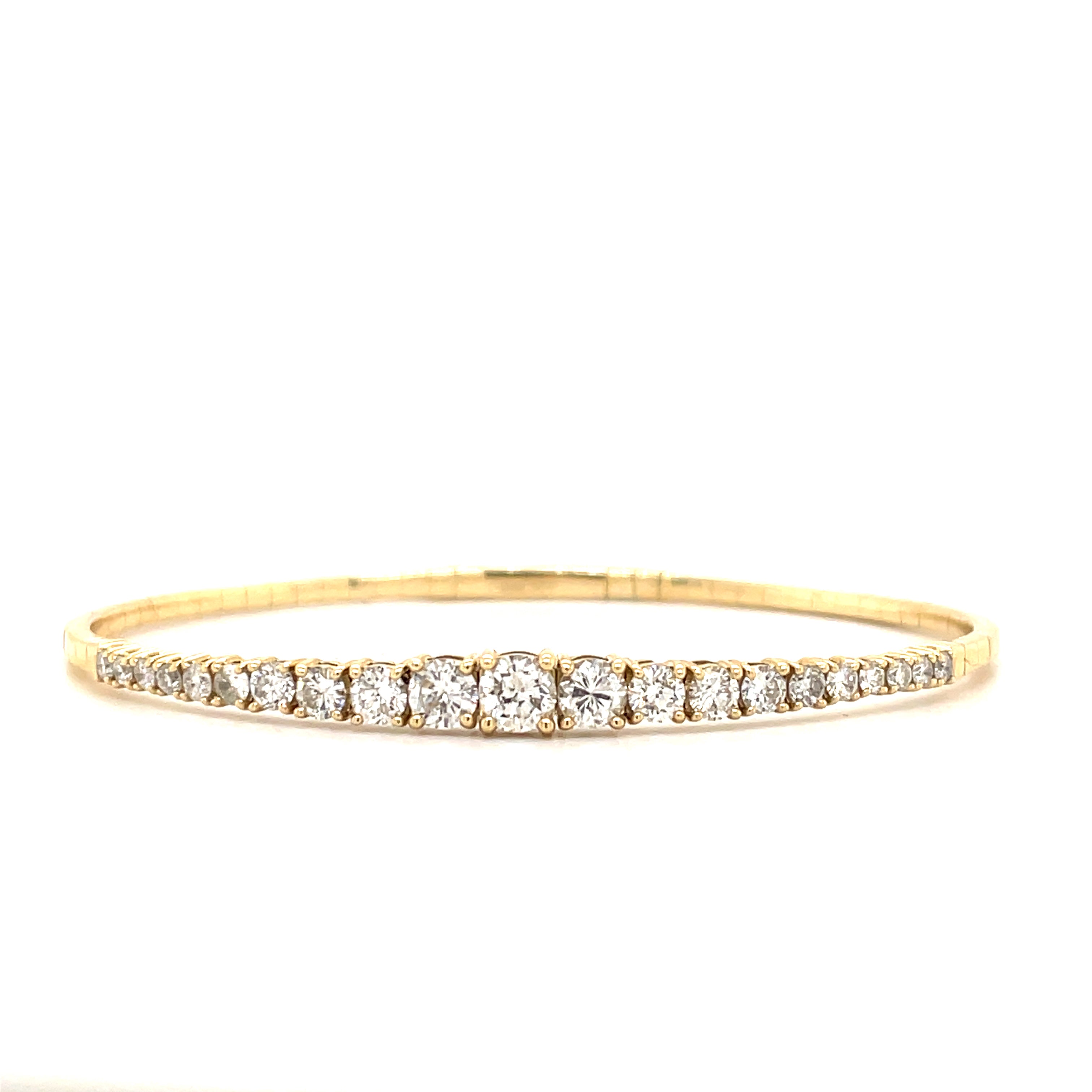 Diamond Flexible Bangle Graduating