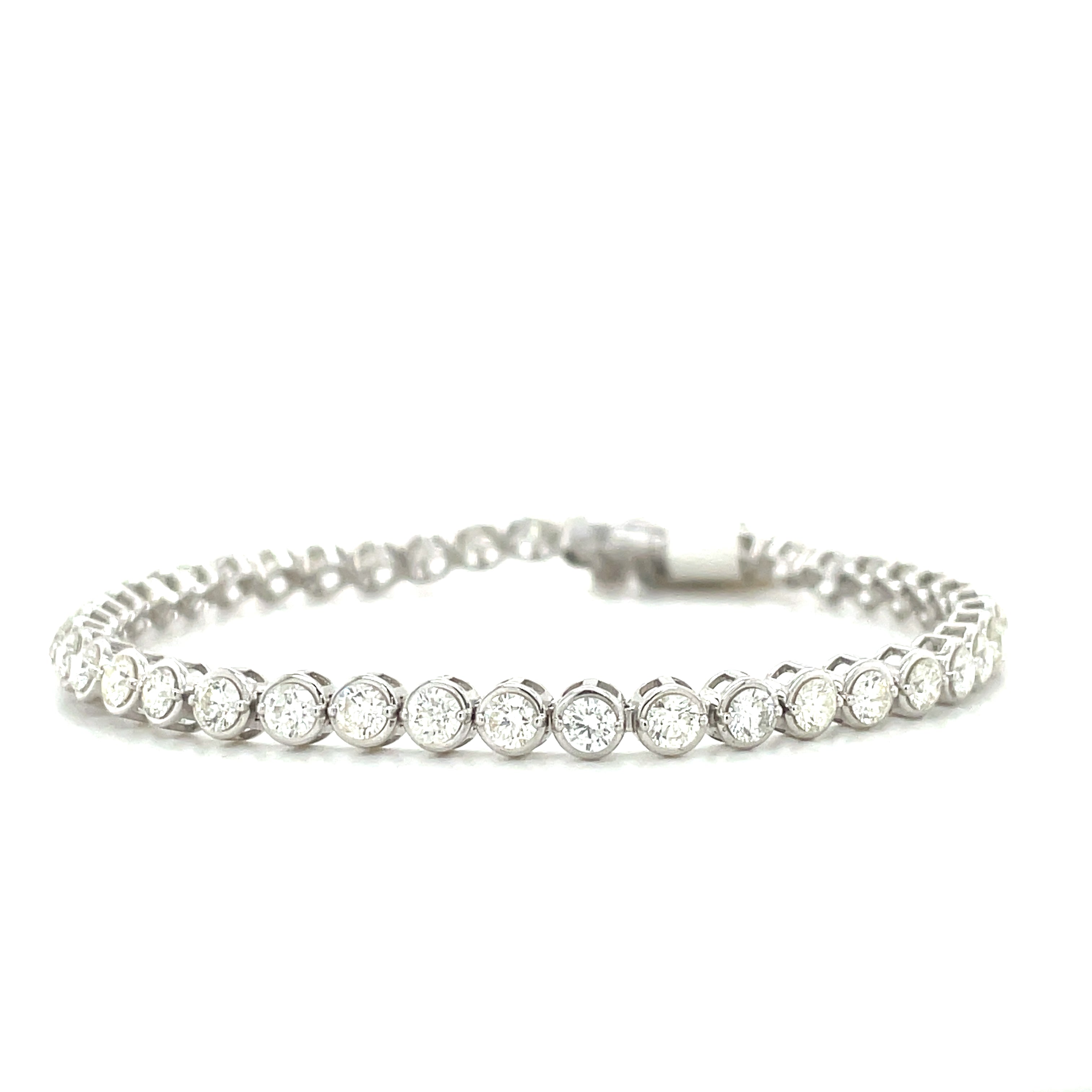 Floating Diamond Bezel Bracelet