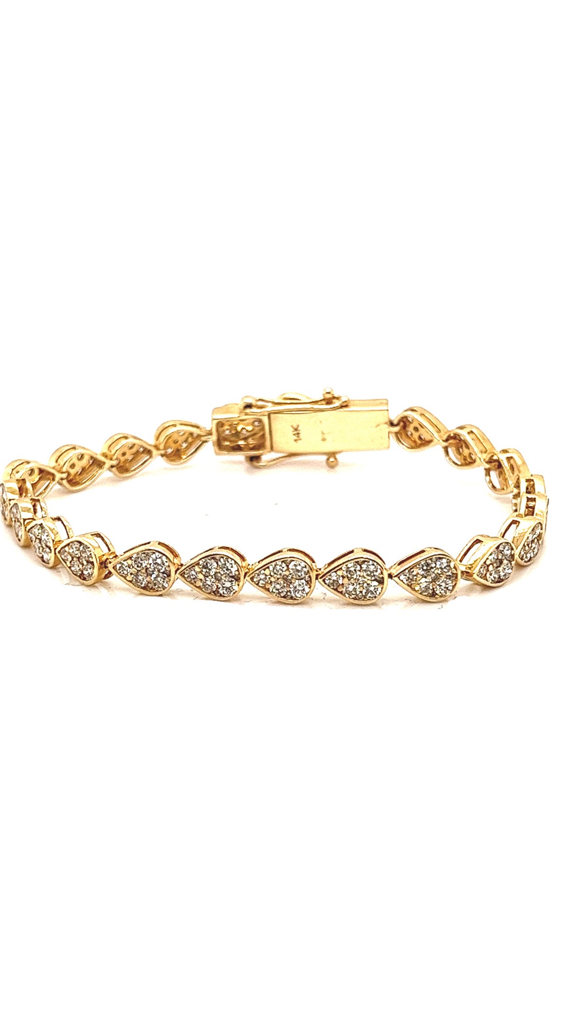 Bezeled Pear Tennis Bracelet