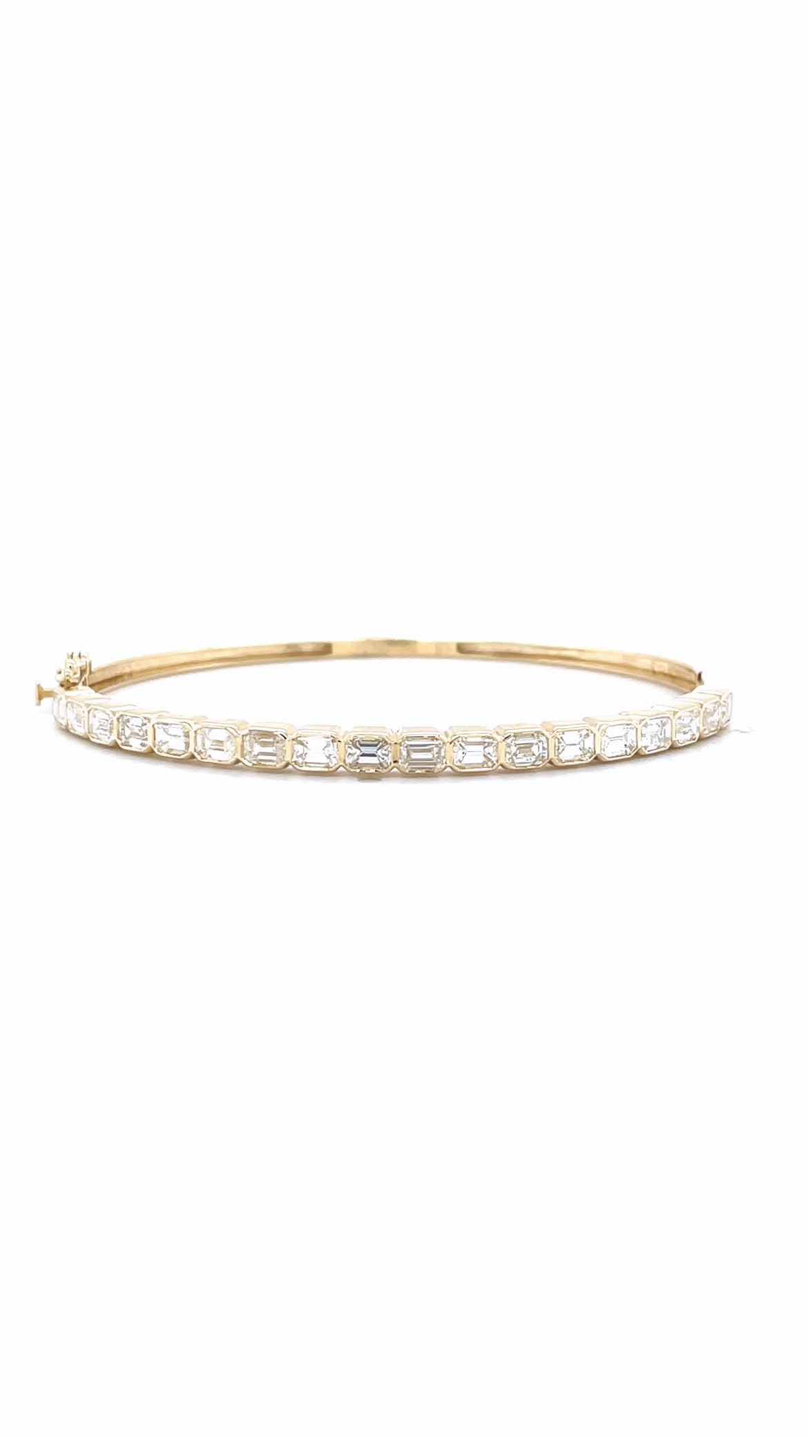Bezeled Emerald Bangle