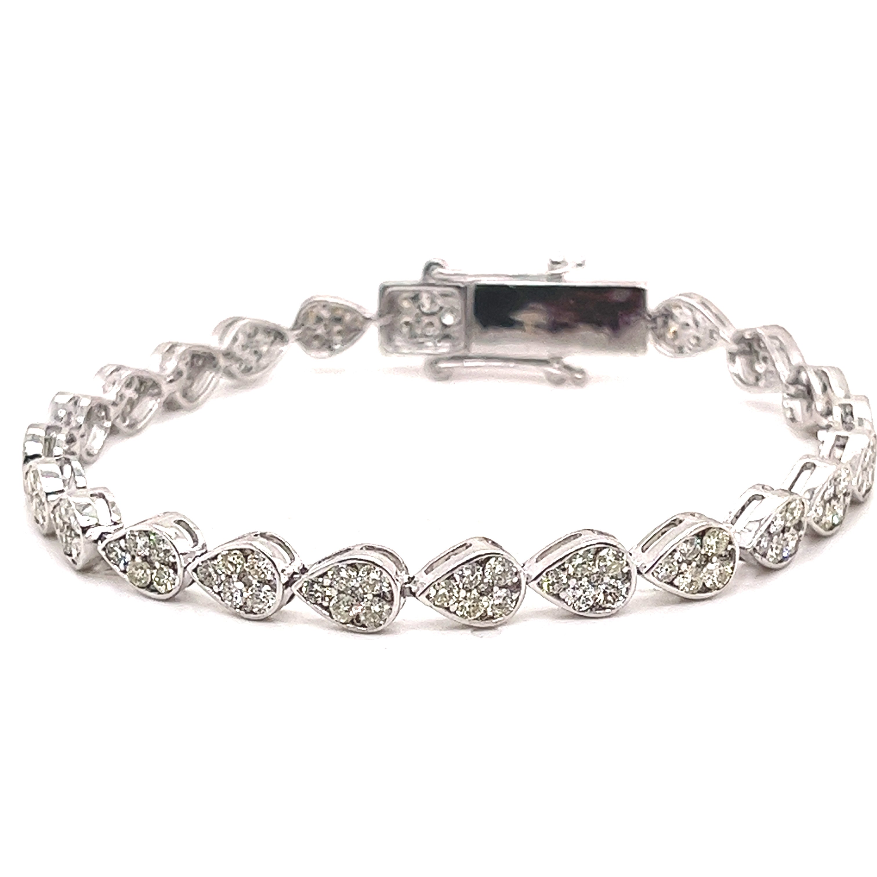 Bezeled Pear Tennis Bracelet