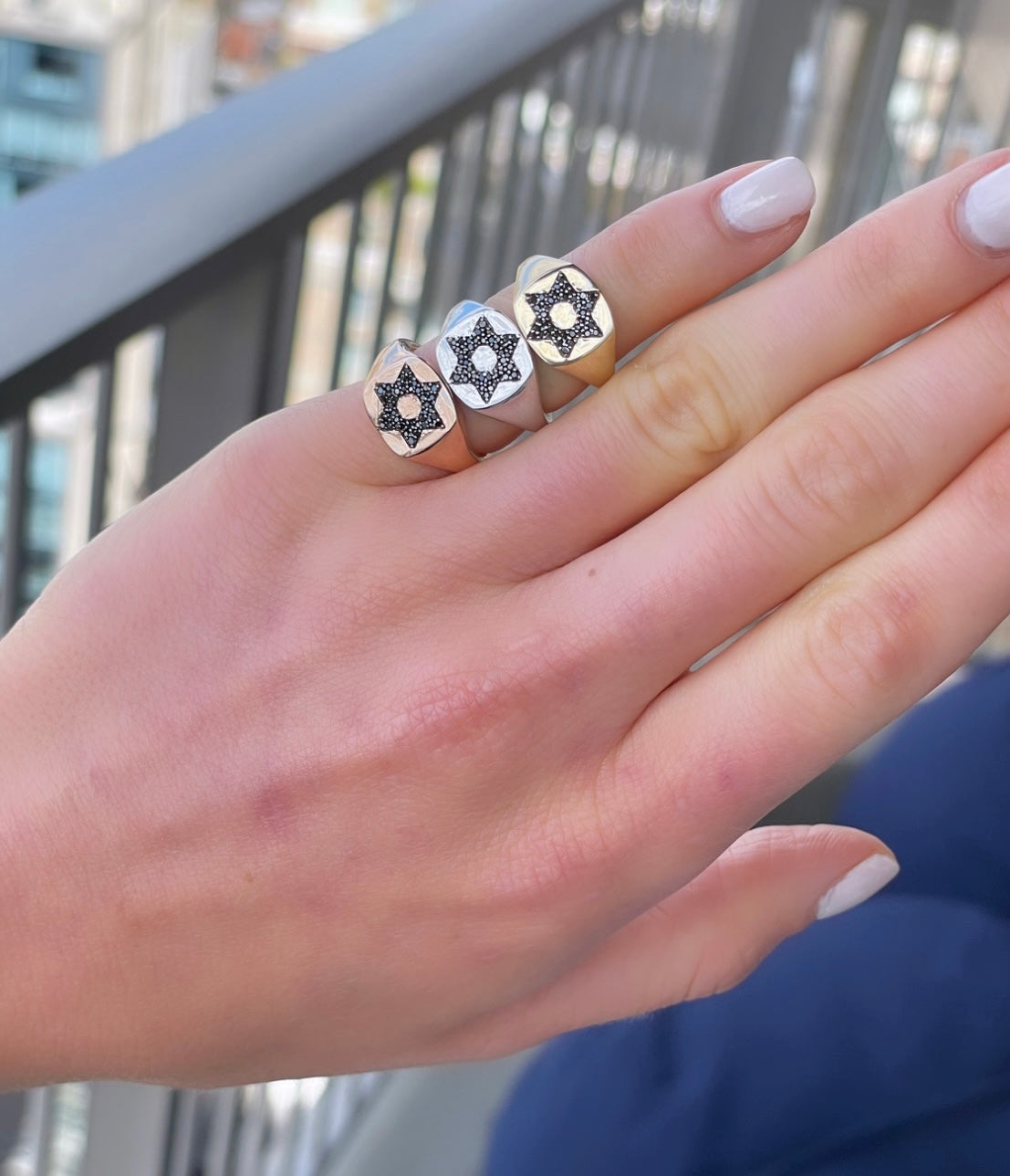 The Black Diamond Mazel Signet Pinky Ring
