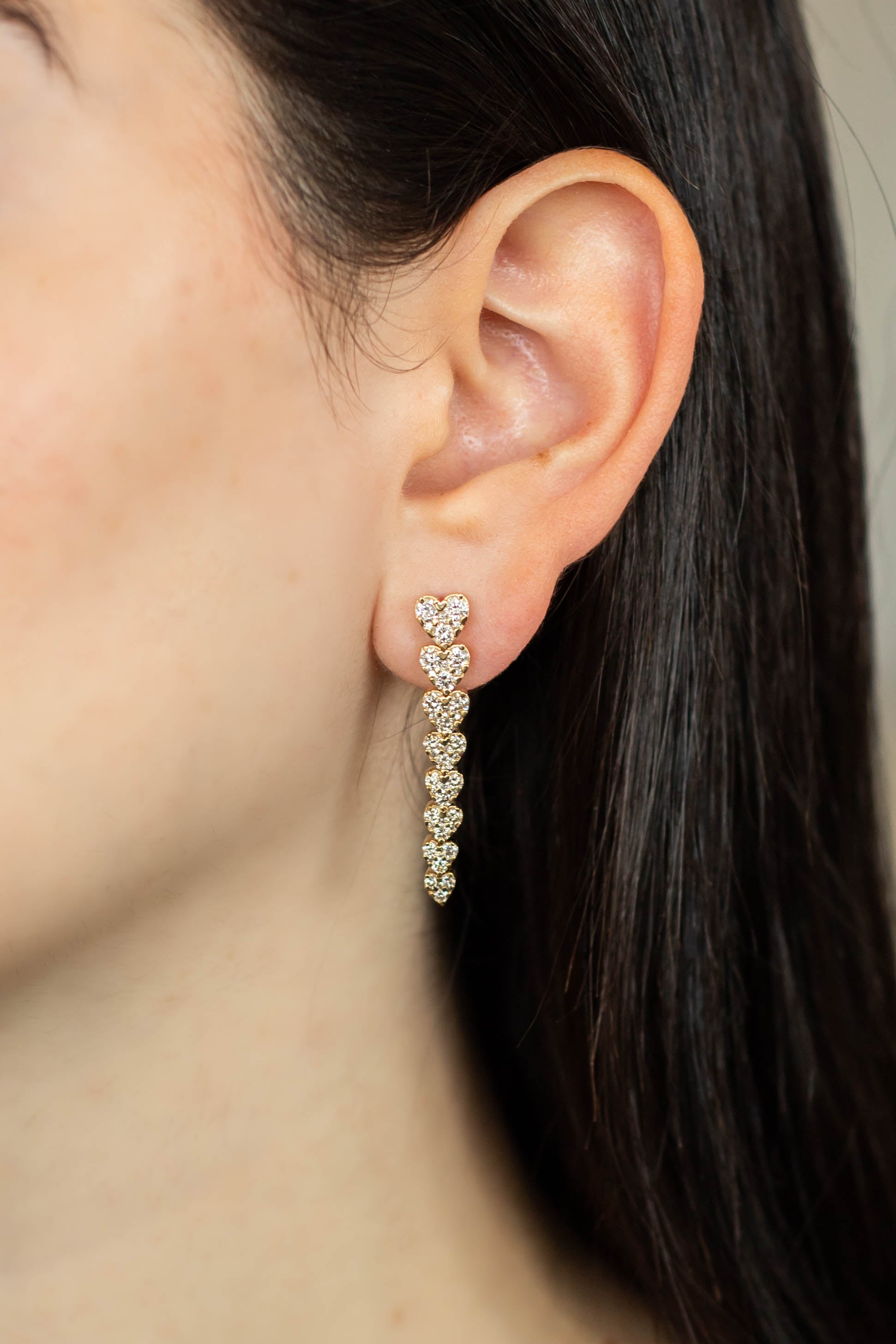 Heart Drop Earrings