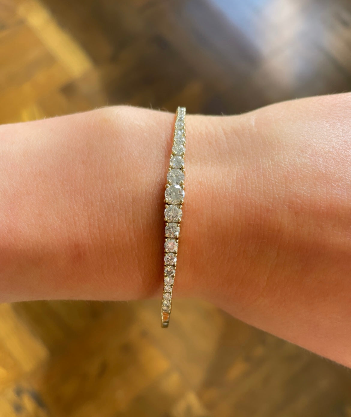 Diamond Flexible Bangle Graduating