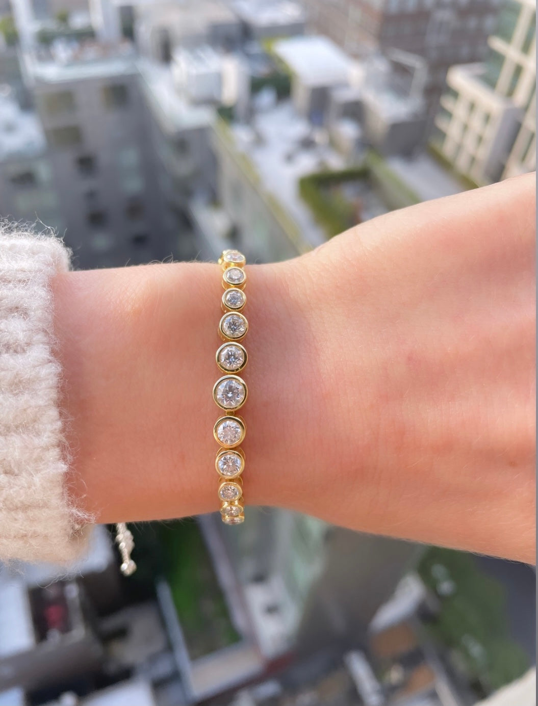 The Rachie Bezel Bolo Bracelet