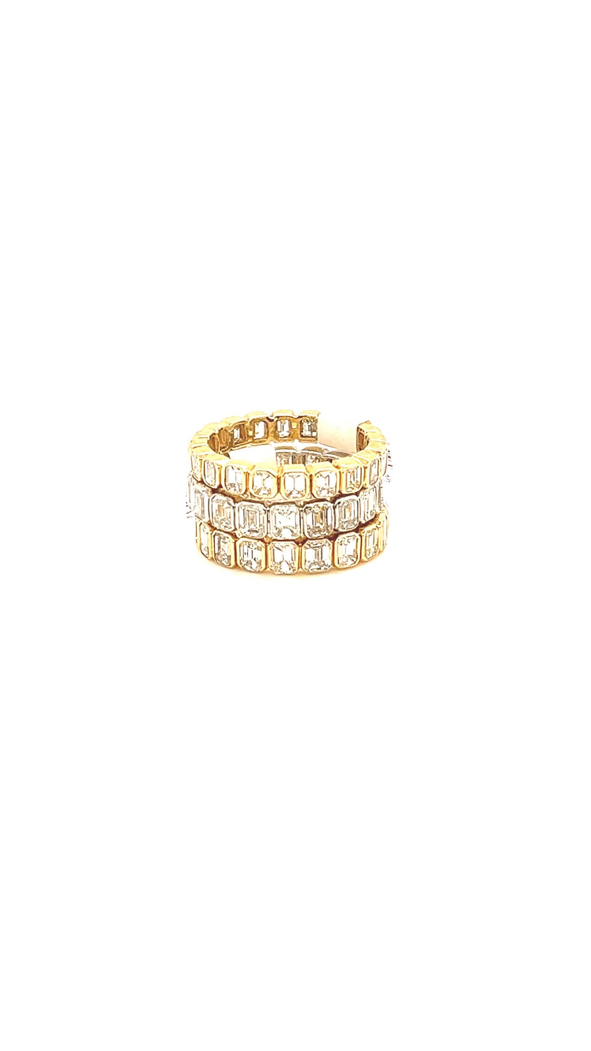 Bezeled Emerald Eternity Band