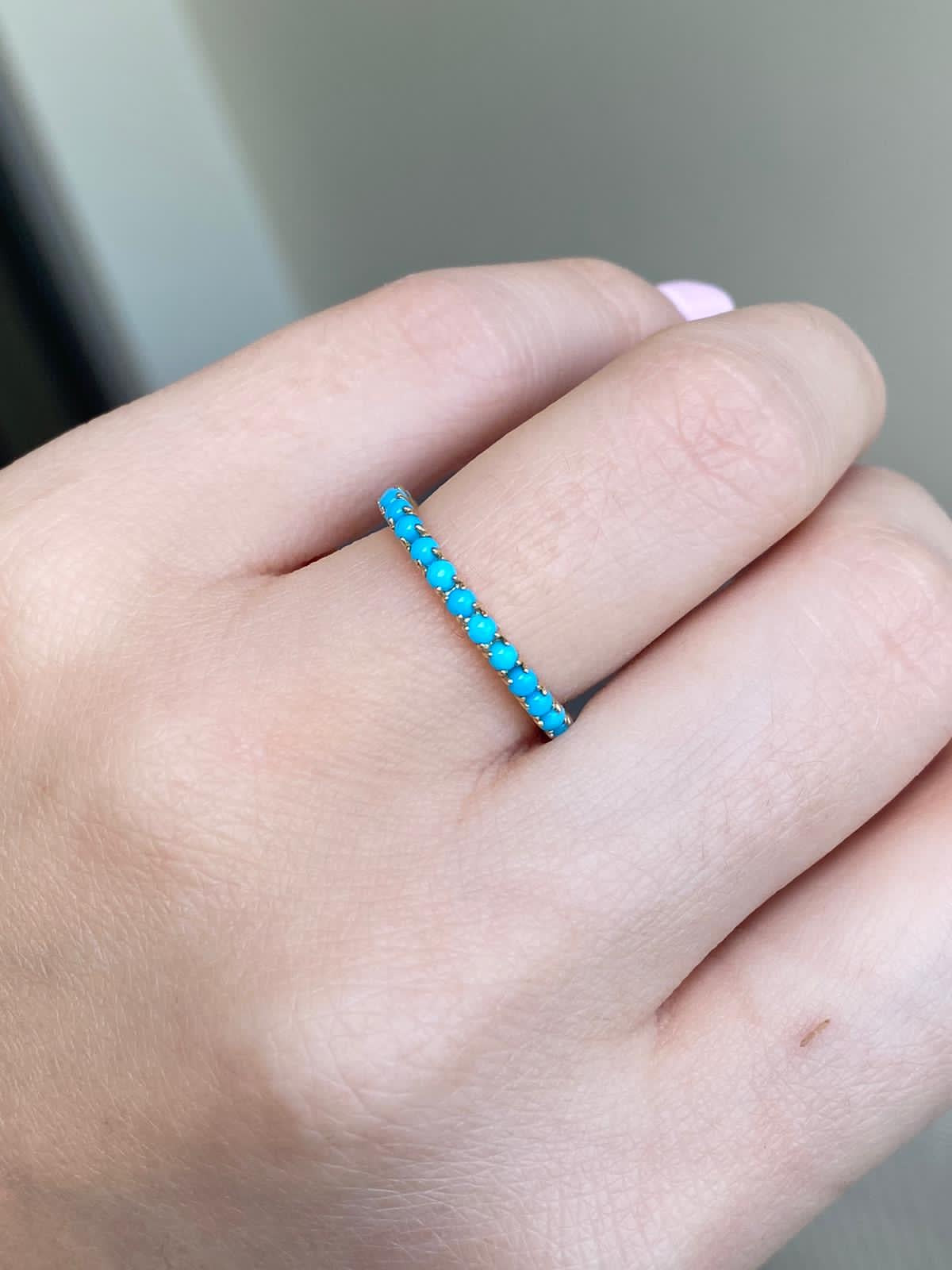 Small Turquoise Eternity Band